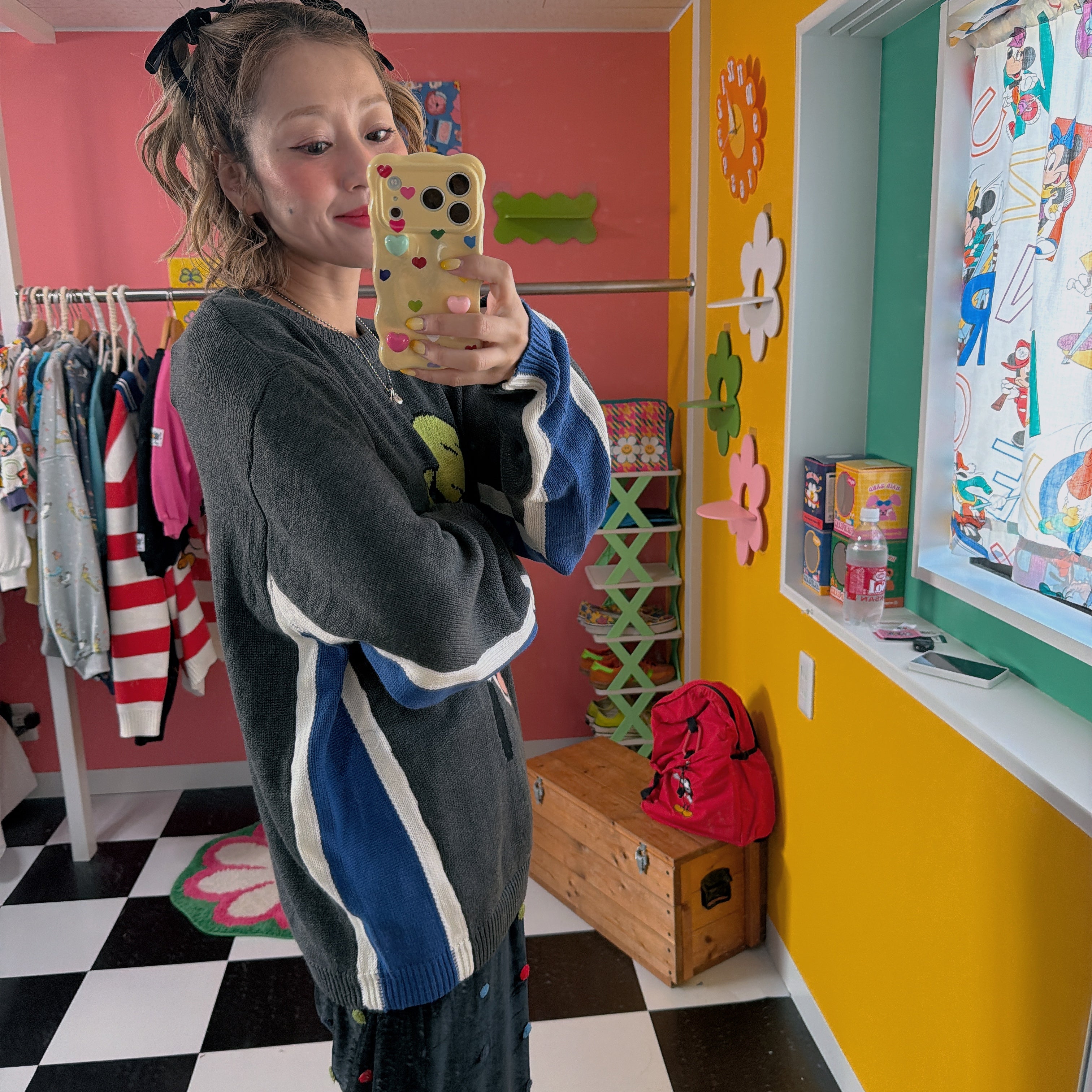 ※予約※再販!2色 グーフィーラインニット 11月下旬〜12月上旬のお届け予定