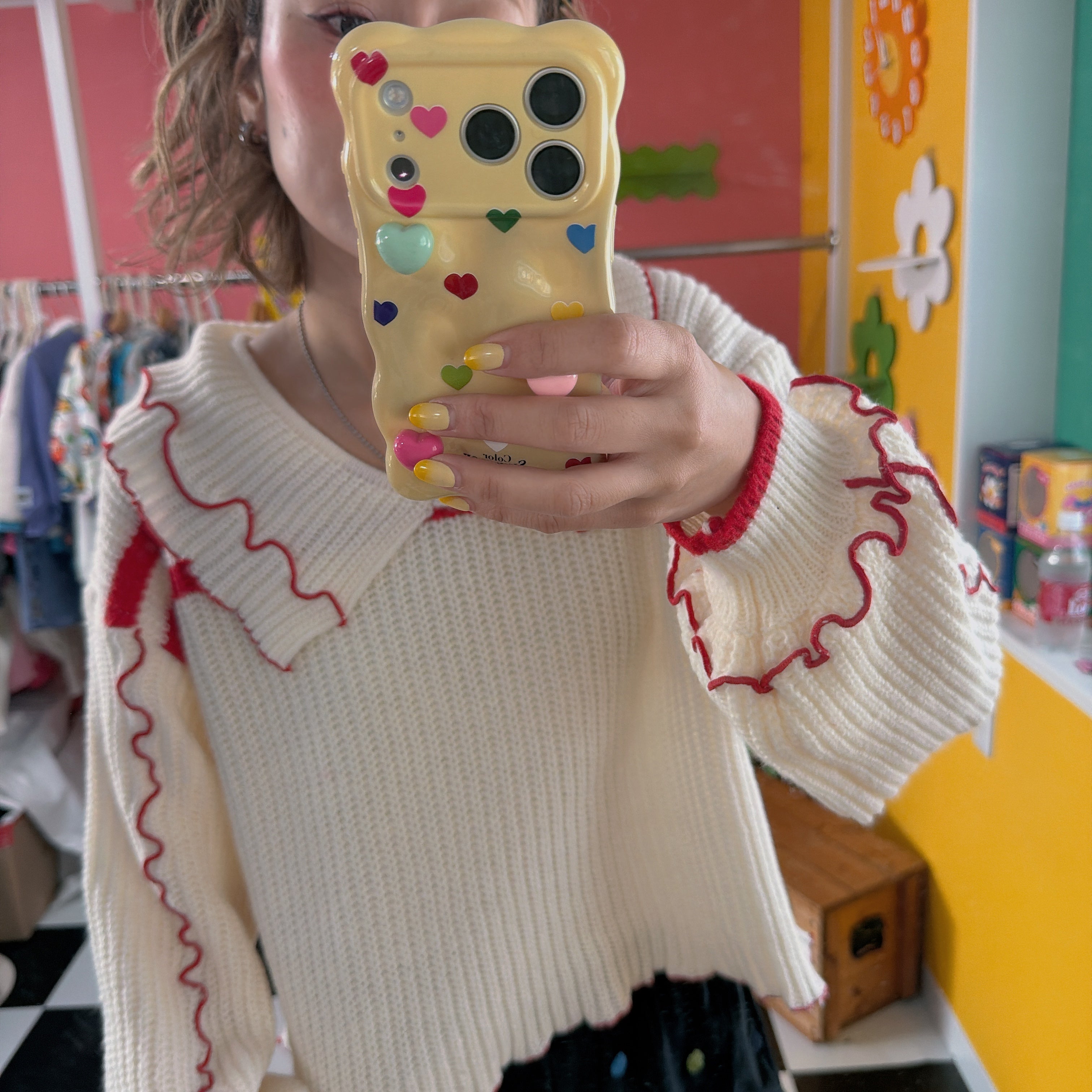 上限あり予約 新色 ビッグ襟メローニット 11月上旬出荷予定