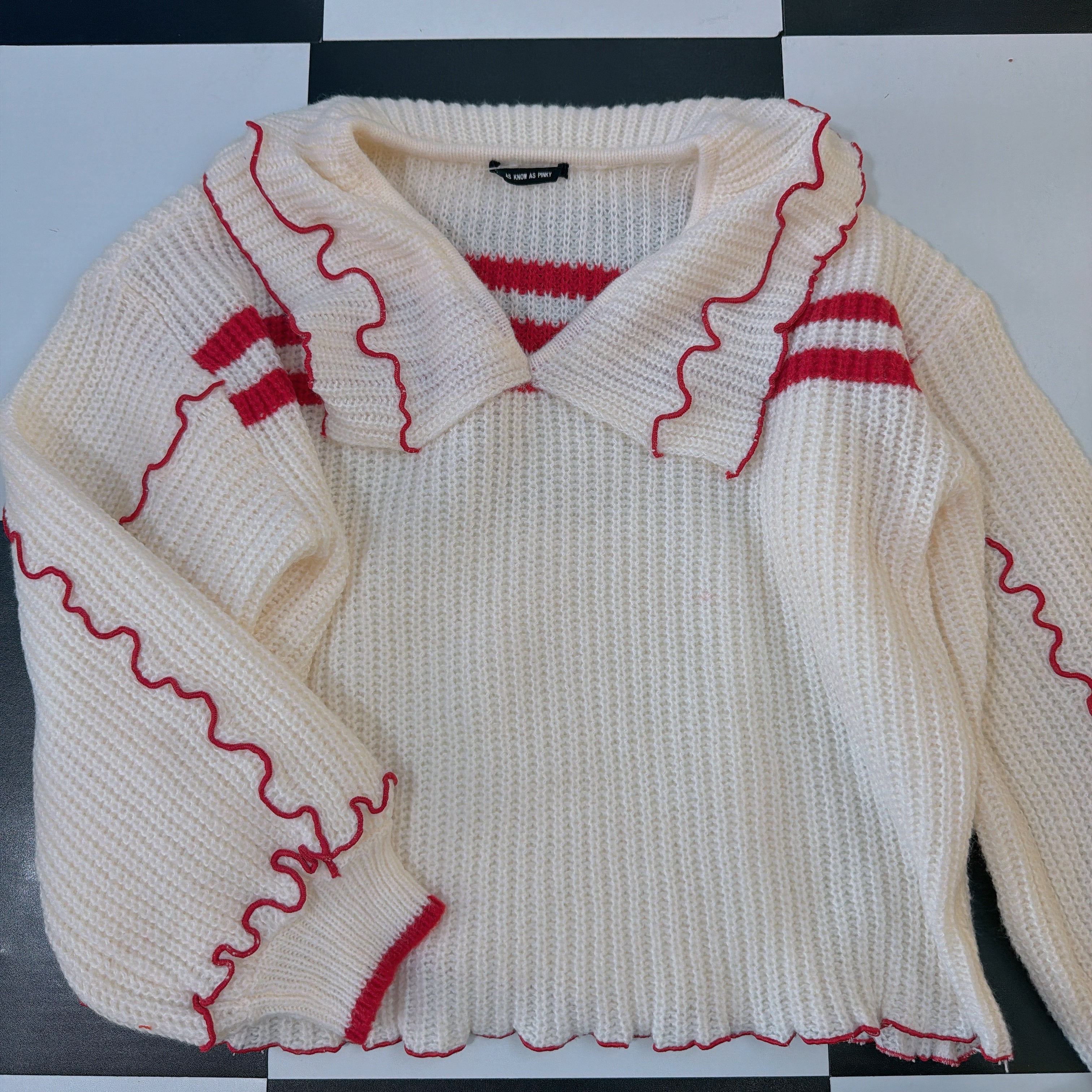 上限あり予約 新色 ビッグ襟メローニット 11月上旬出荷予定