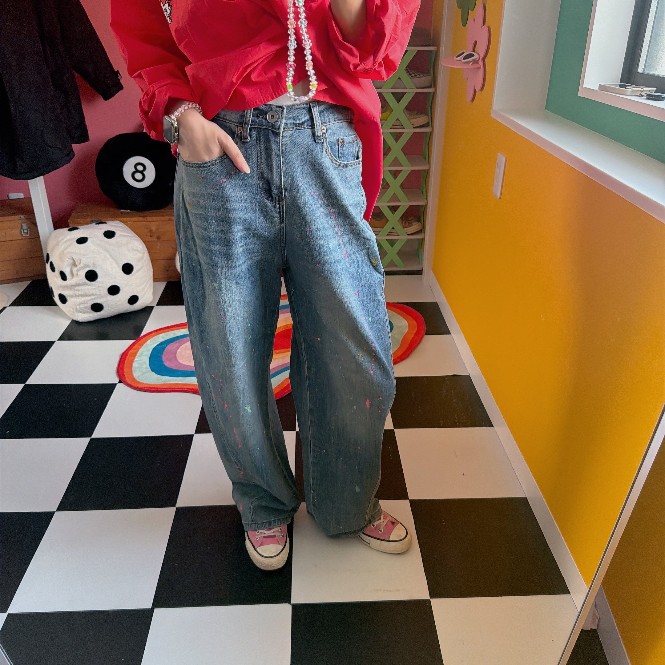 ※予約※ペイントデニムパンツ 5月中の出荷予定