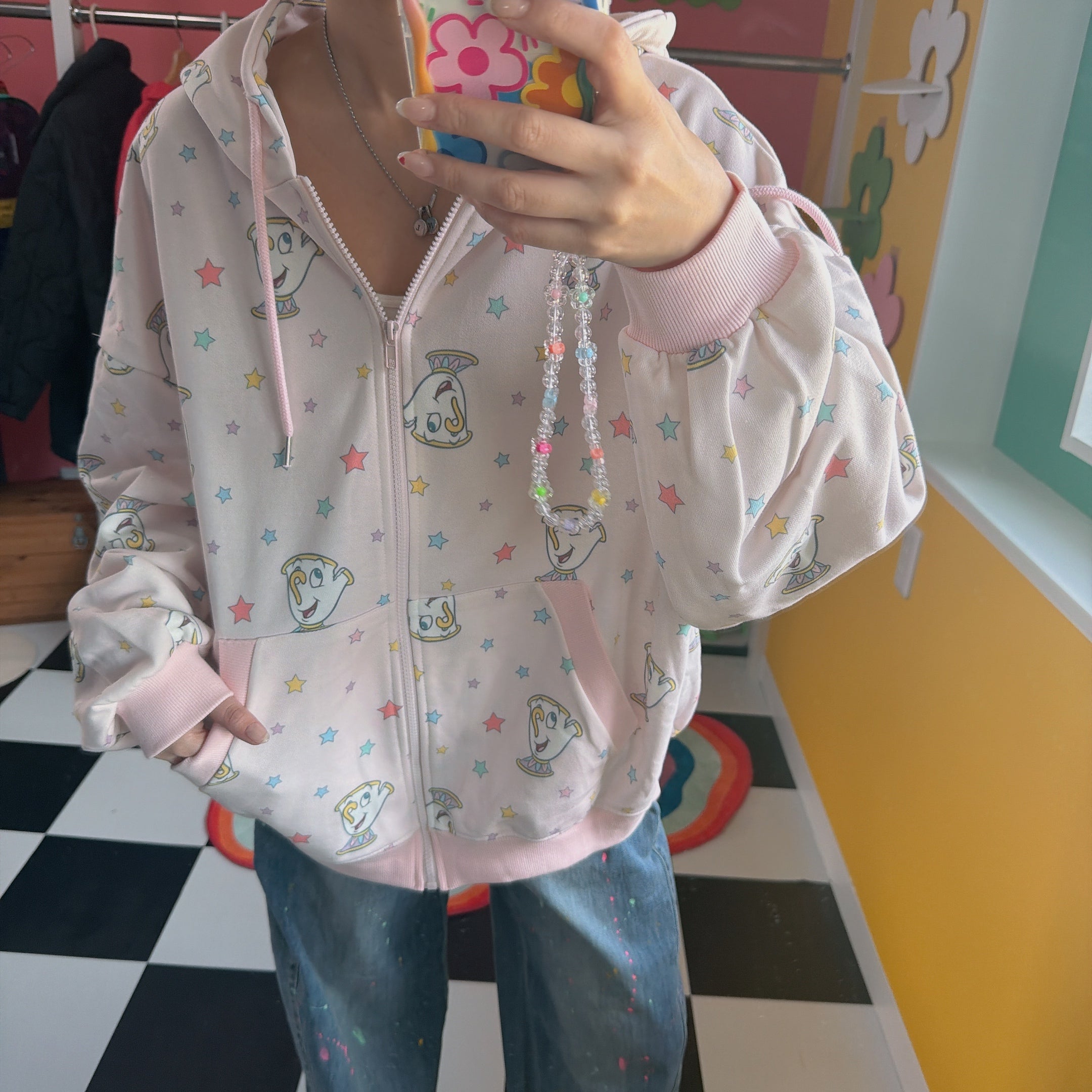 ※予約※2色 CHIPデザイン総柄パーカー 4月下旬ごろの出荷予定