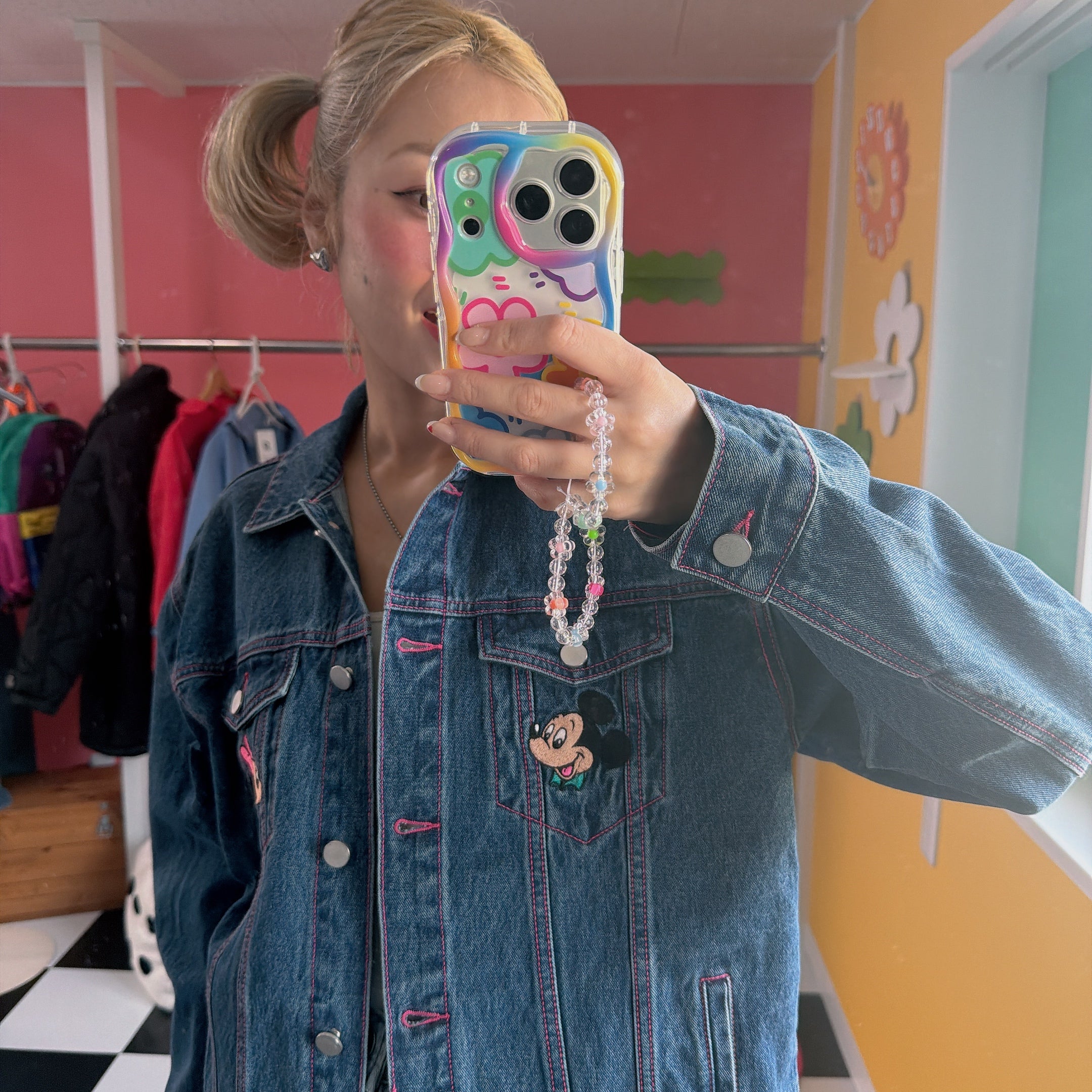 ※予約※ミッキー&ミニー刺繍デニムジャケット 5月出荷予定