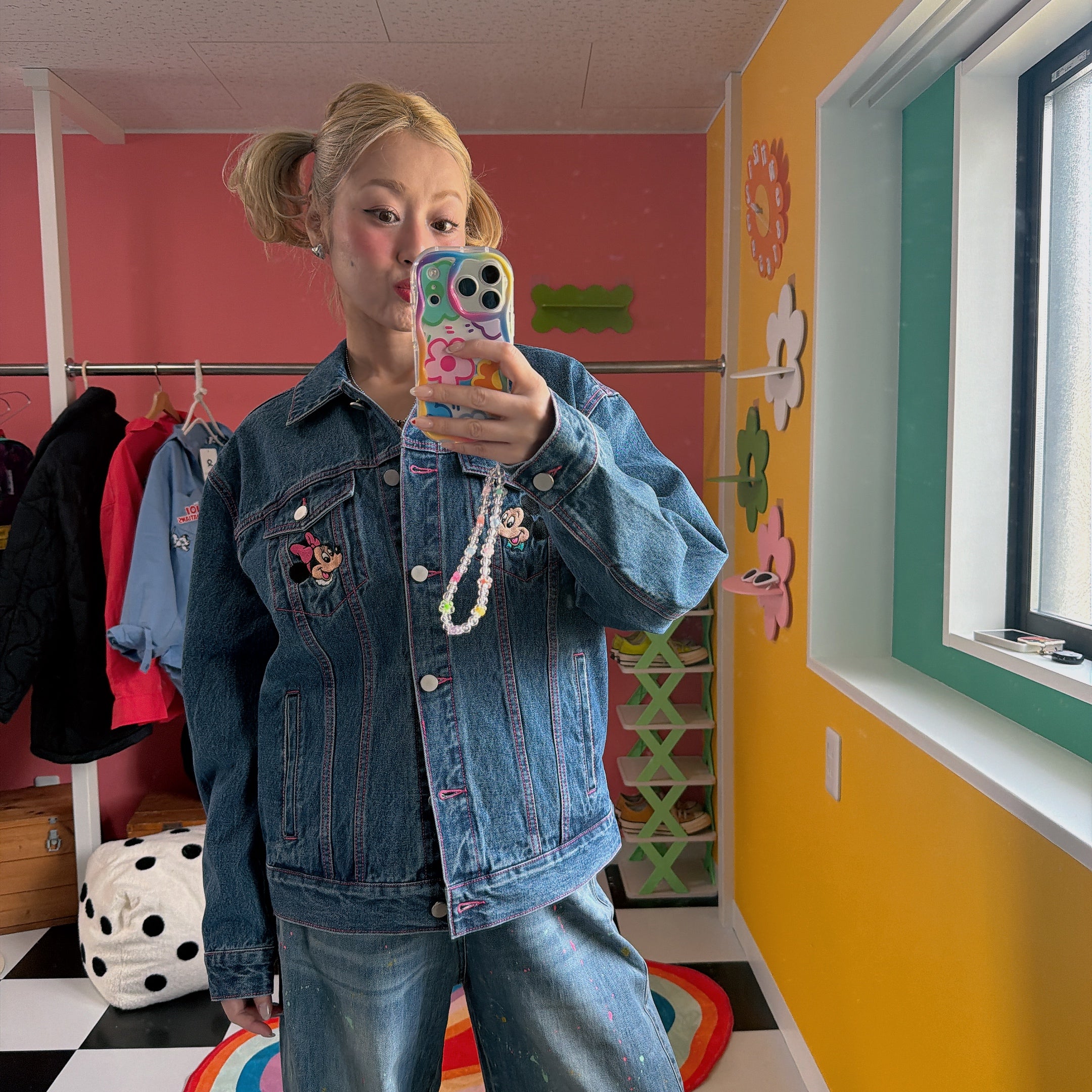 ※予約※ミッキー&ミニー刺繍デニムジャケット 5月出荷予定