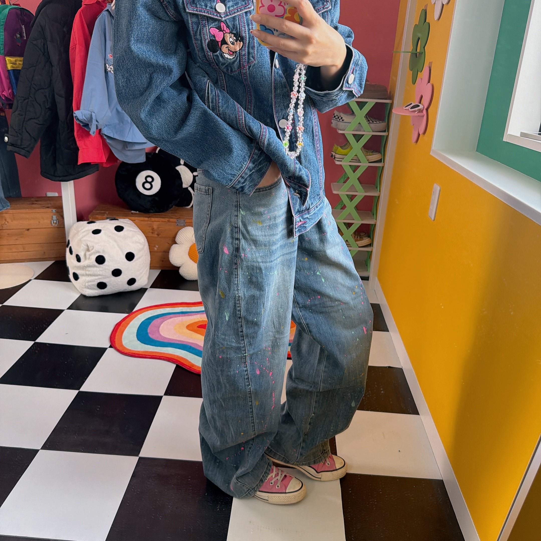 ※予約※ペイントデニムパンツ 5月中の出荷予定