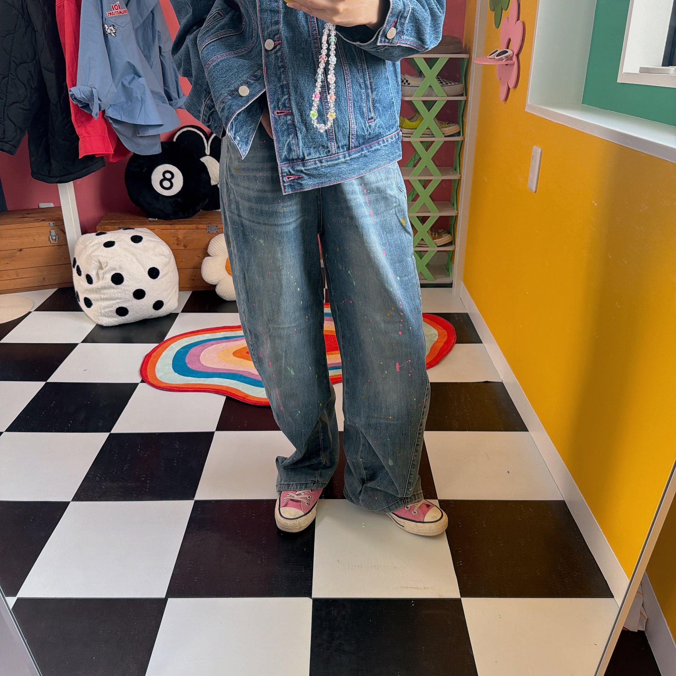 ※予約※ペイントデニムパンツ 5月中の出荷予定