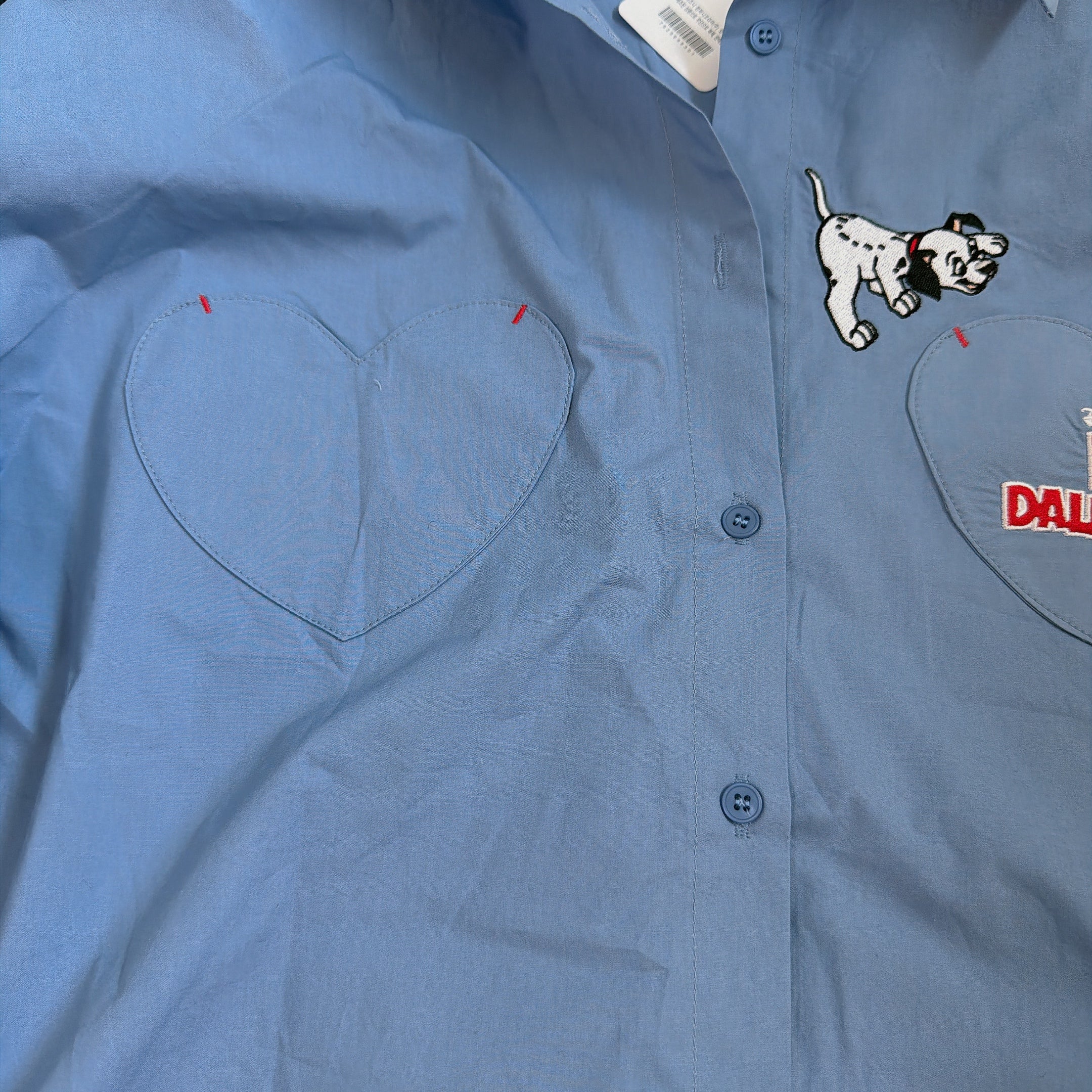 ※予約※3色 101DALMATIAN刺繍ハートポケットシャツ 5月中の出荷予定