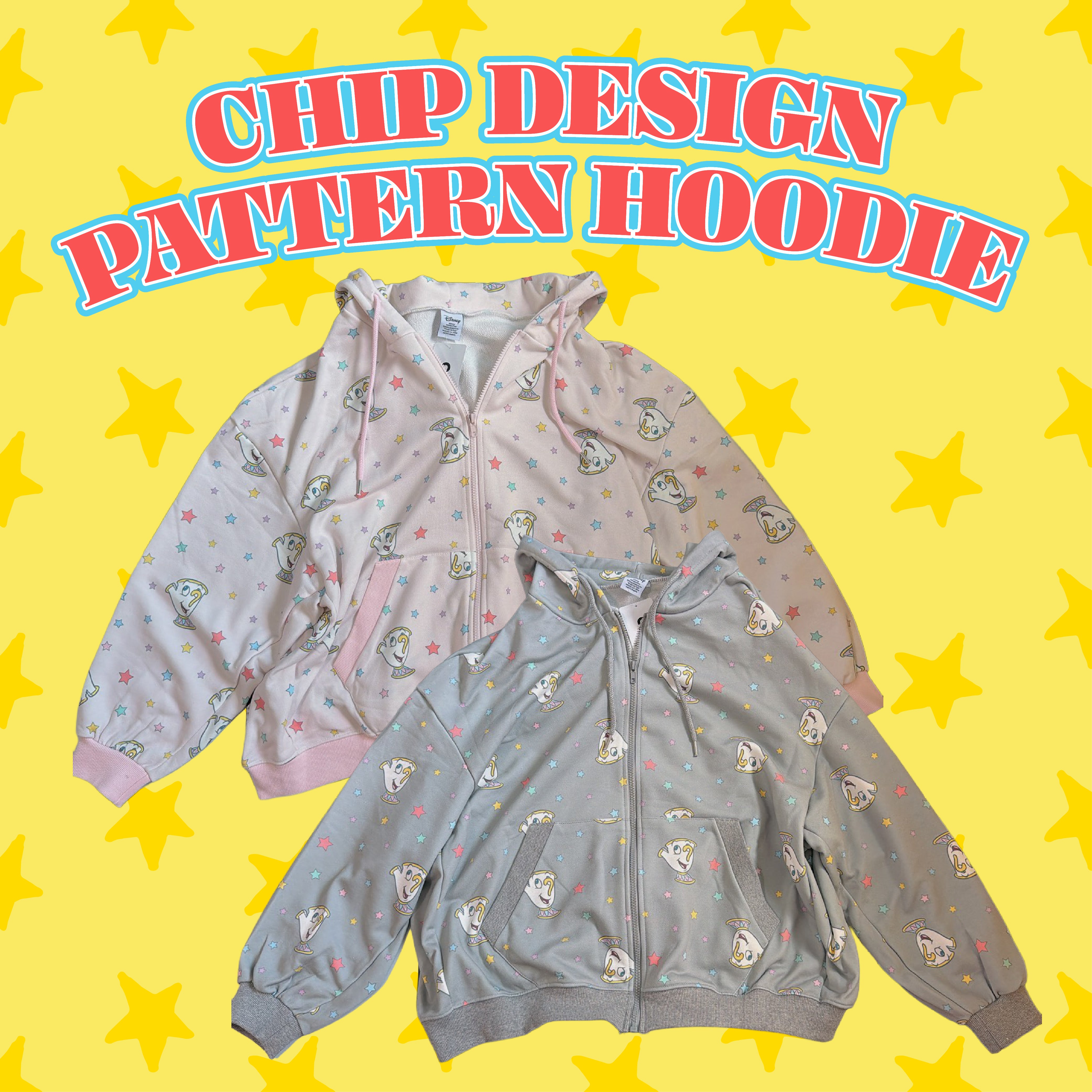※予約※2色 CHIPデザイン総柄パーカー 4月下旬ごろの出荷予定