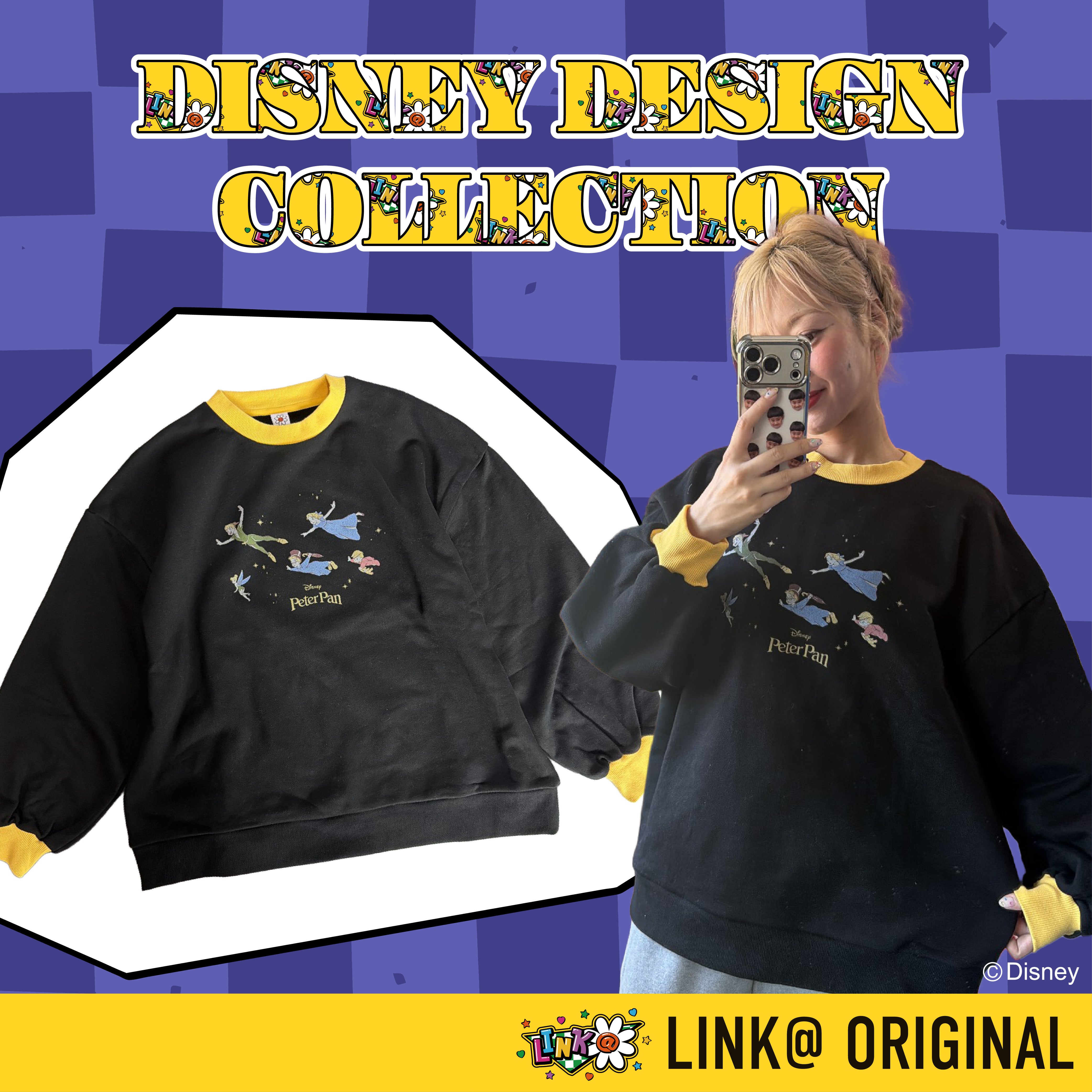※予約※ LINK@ORIGINAL ピーター・パン 切り替えスウェット 10月下旬〜11月上旬の出荷予定