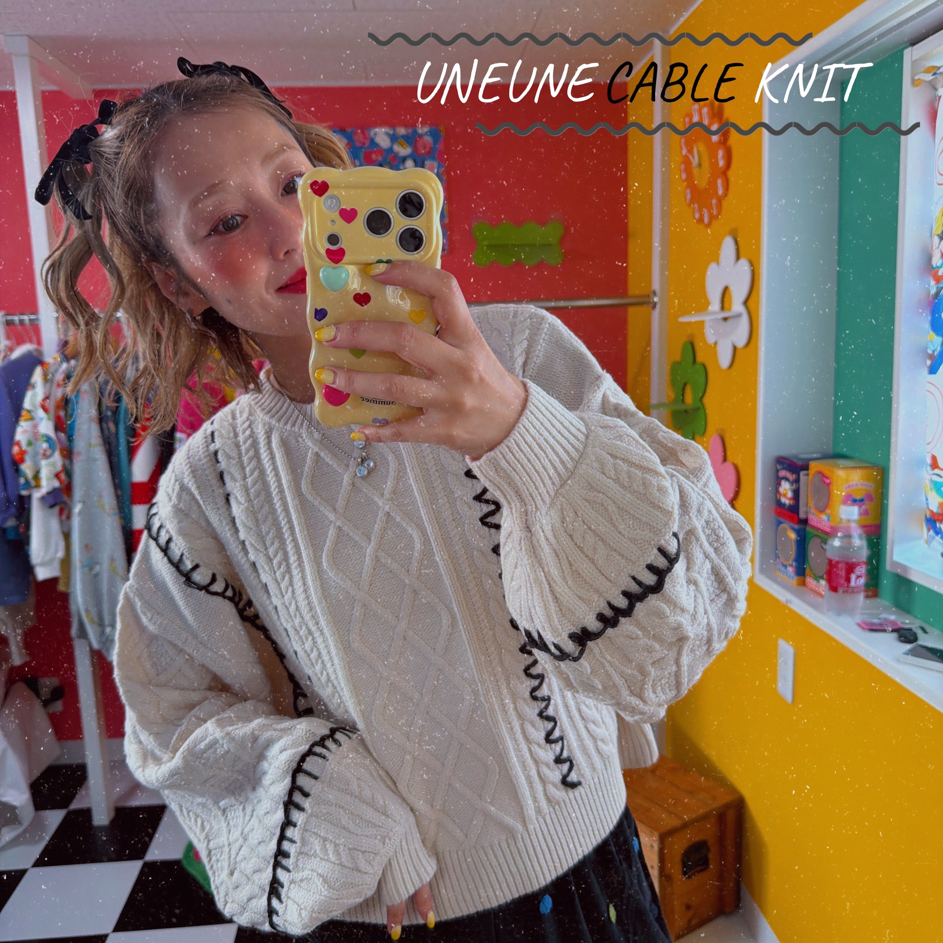 ※予約※うねうねデザイン ケーブルニット 11月下旬ごろ出荷予定