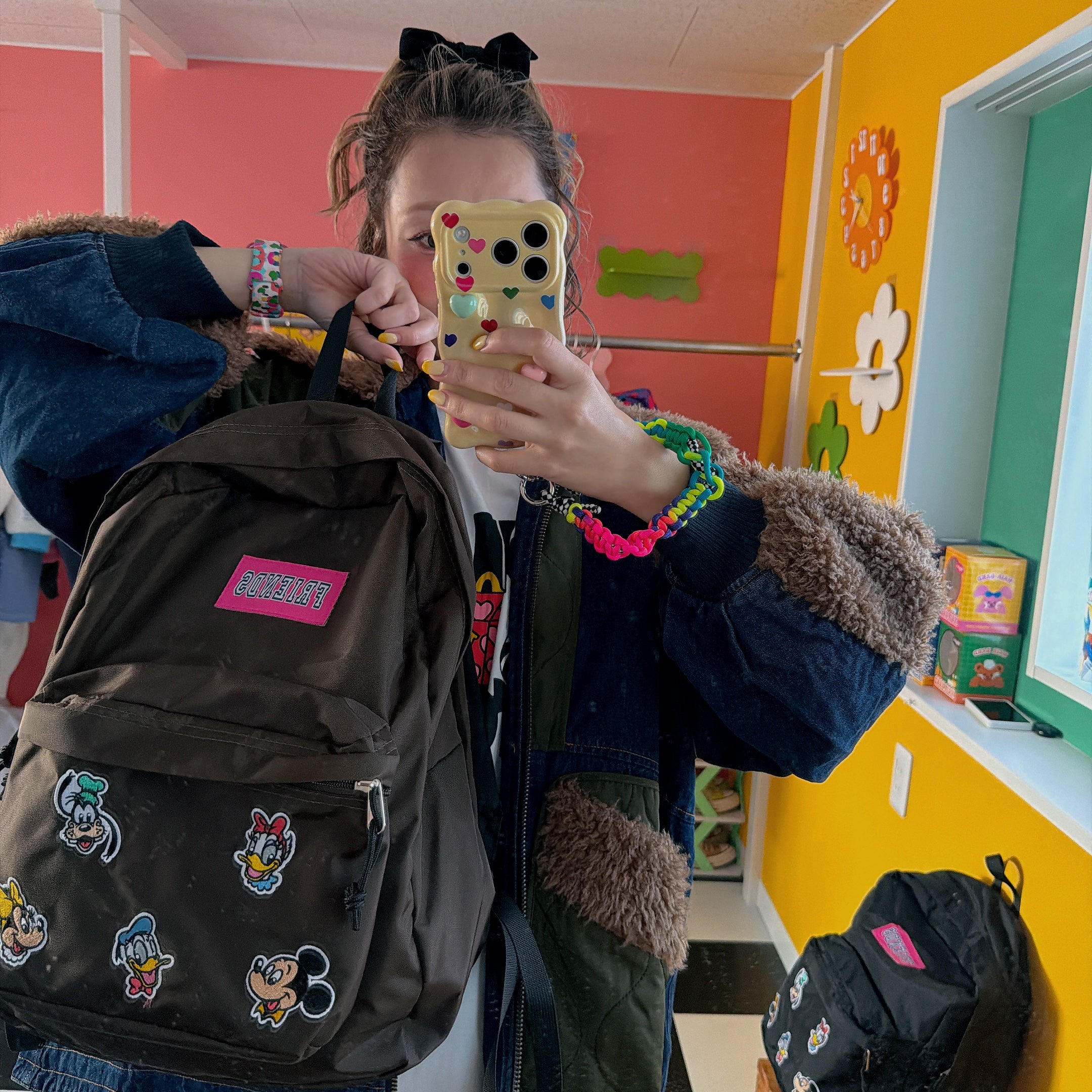 ※予約※2色 ミッキーフレンズワッペンリュック 12月中の出荷予定