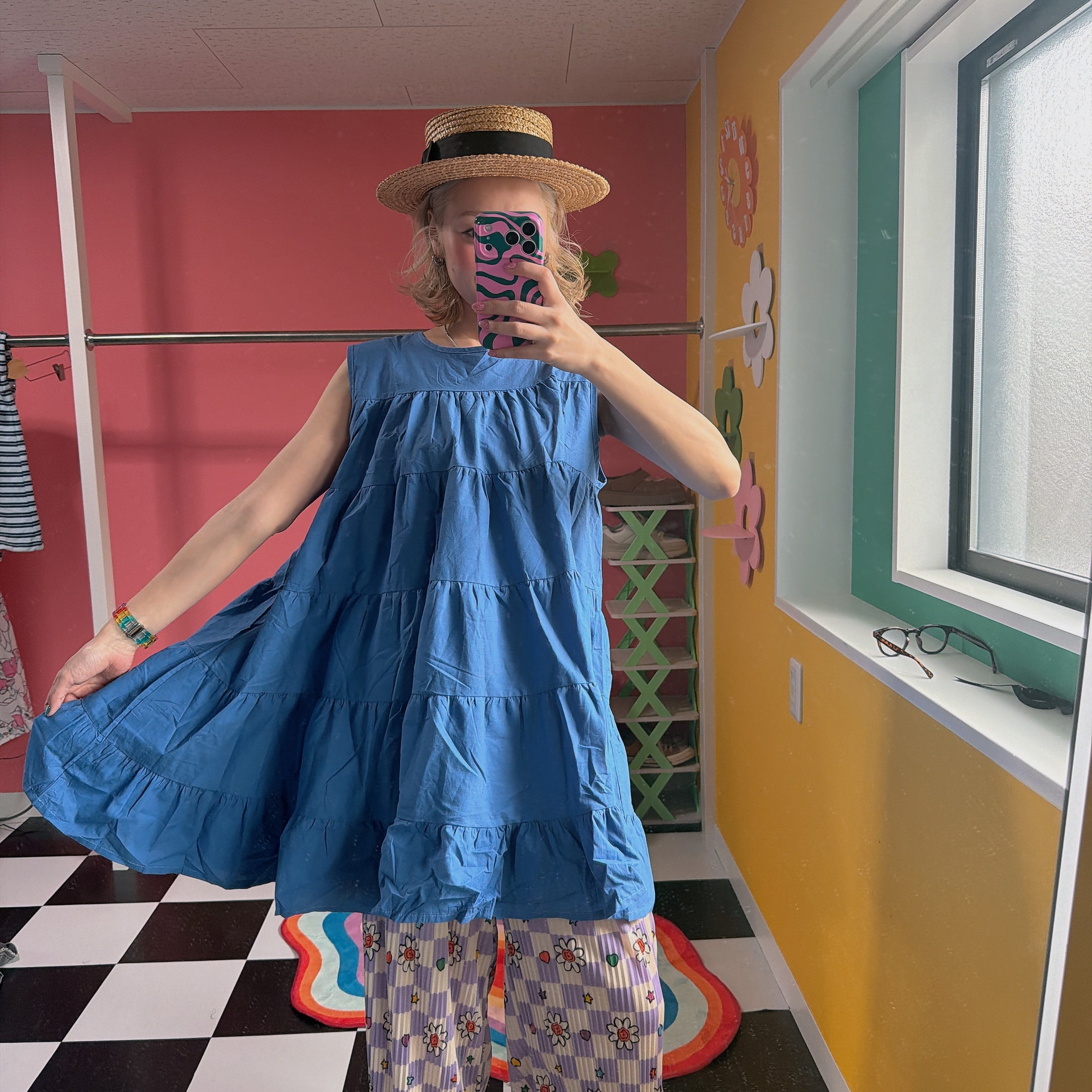 ※予約※ 4色 カラフルティアードブラウス 4月上旬の出荷予定