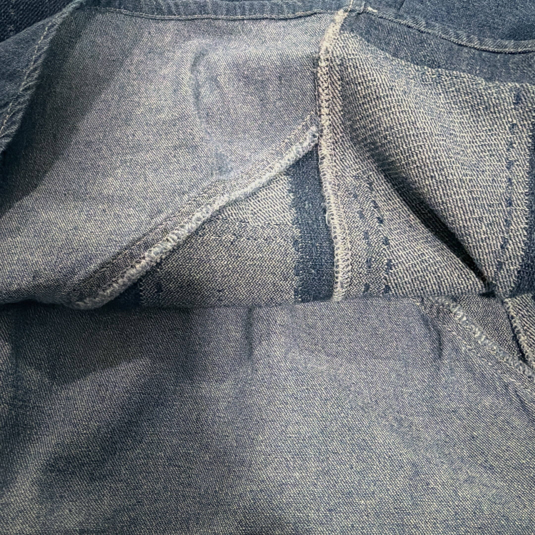 在庫限り デニムフレル切り替えスカート 4月上旬出荷予定