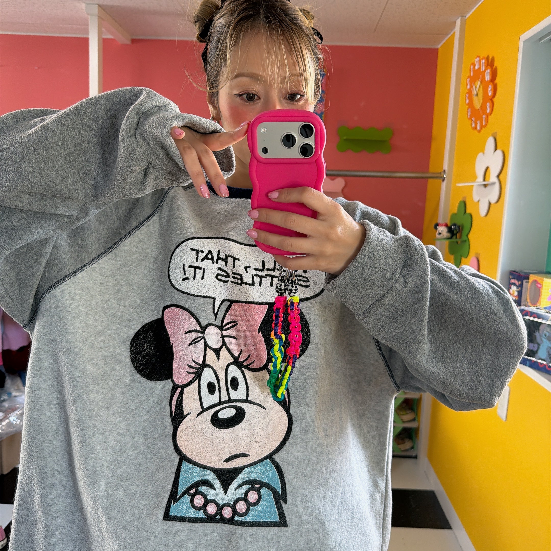 ※予約※2色 ミニーラグランオーバーサイズスウェット 12月中の出荷予定