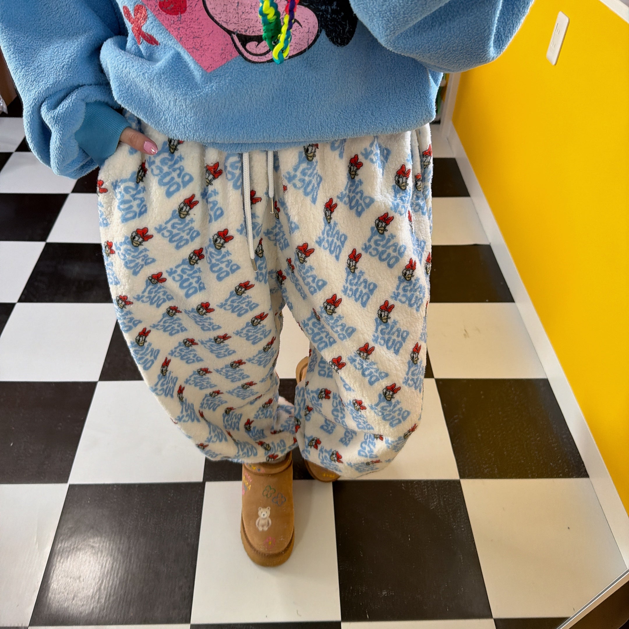 ※予約※3色 ディズニー裏ボアパンツ 12月中の出荷予定