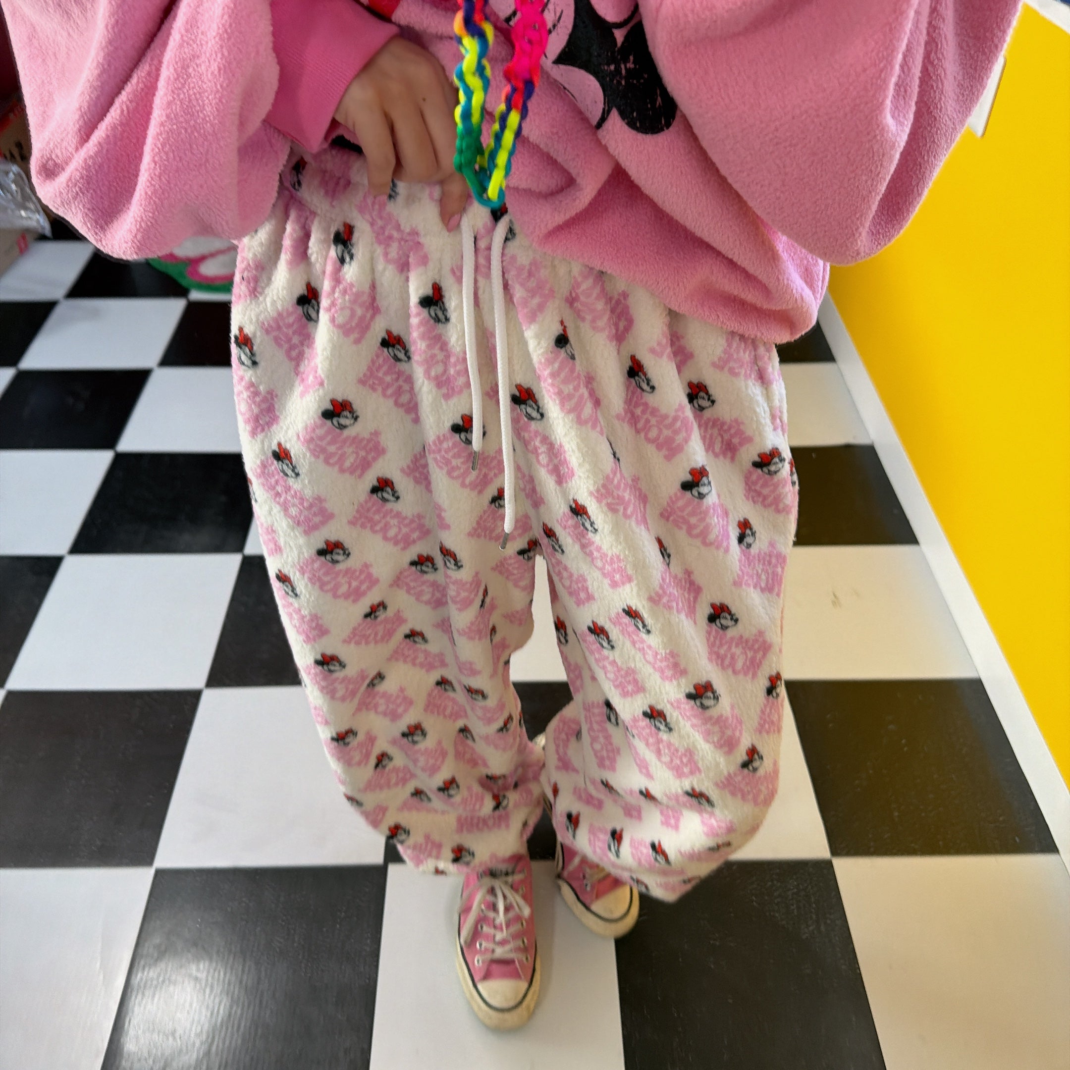 ※予約※3色 ディズニー裏ボアパンツ 12月中の出荷予定