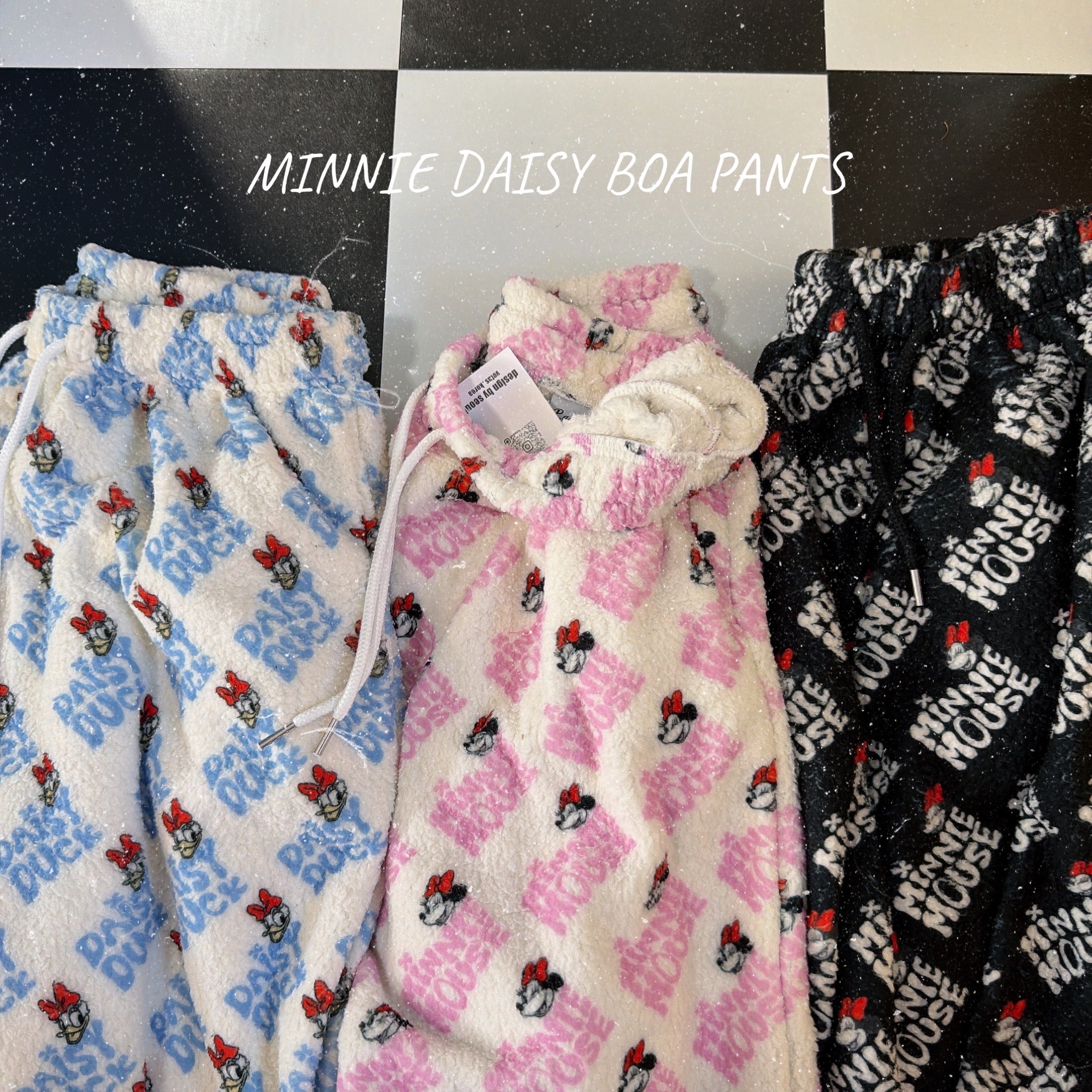 ※予約※3色 ディズニー裏ボアパンツ 12月中の出荷予定