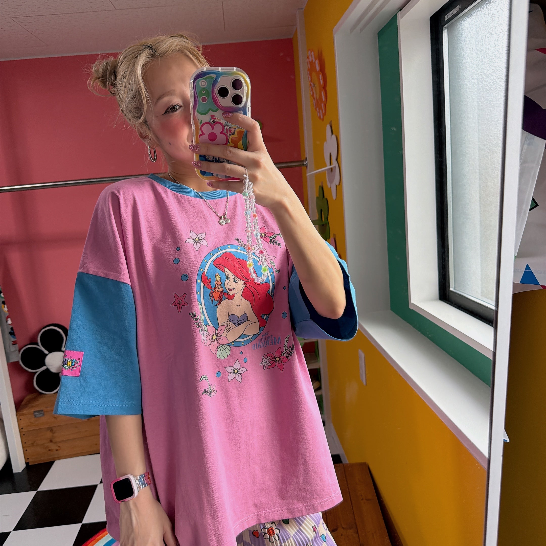 ※予備分のみ再販※LINK@オリジナルデザイン レトロなリトル・マーメイドTEE 6月下旬ごろの発送予定