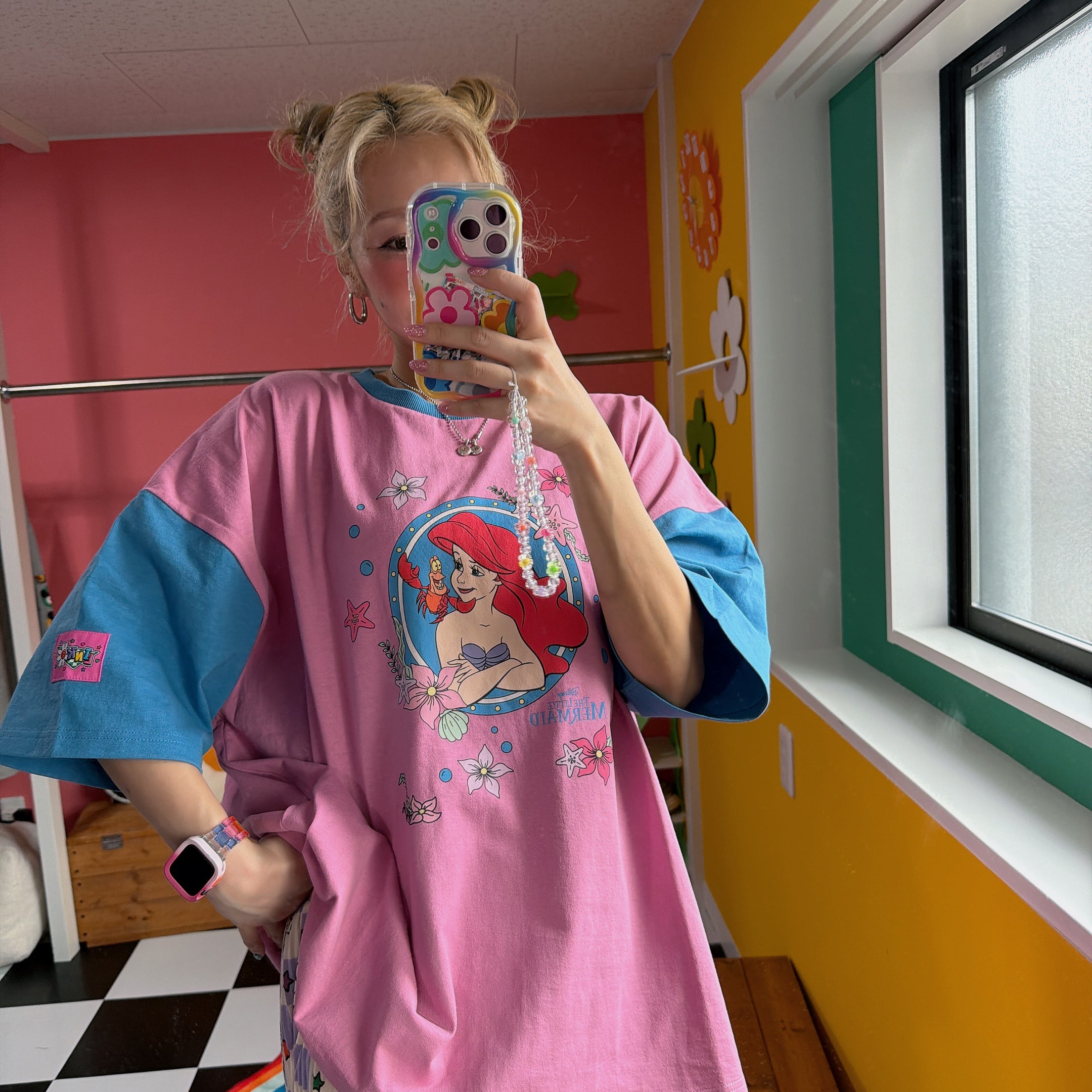※予備分のみ再販※LINK@オリジナルデザイン レトロなリトル・マーメイドTEE 6月下旬ごろの発送予定