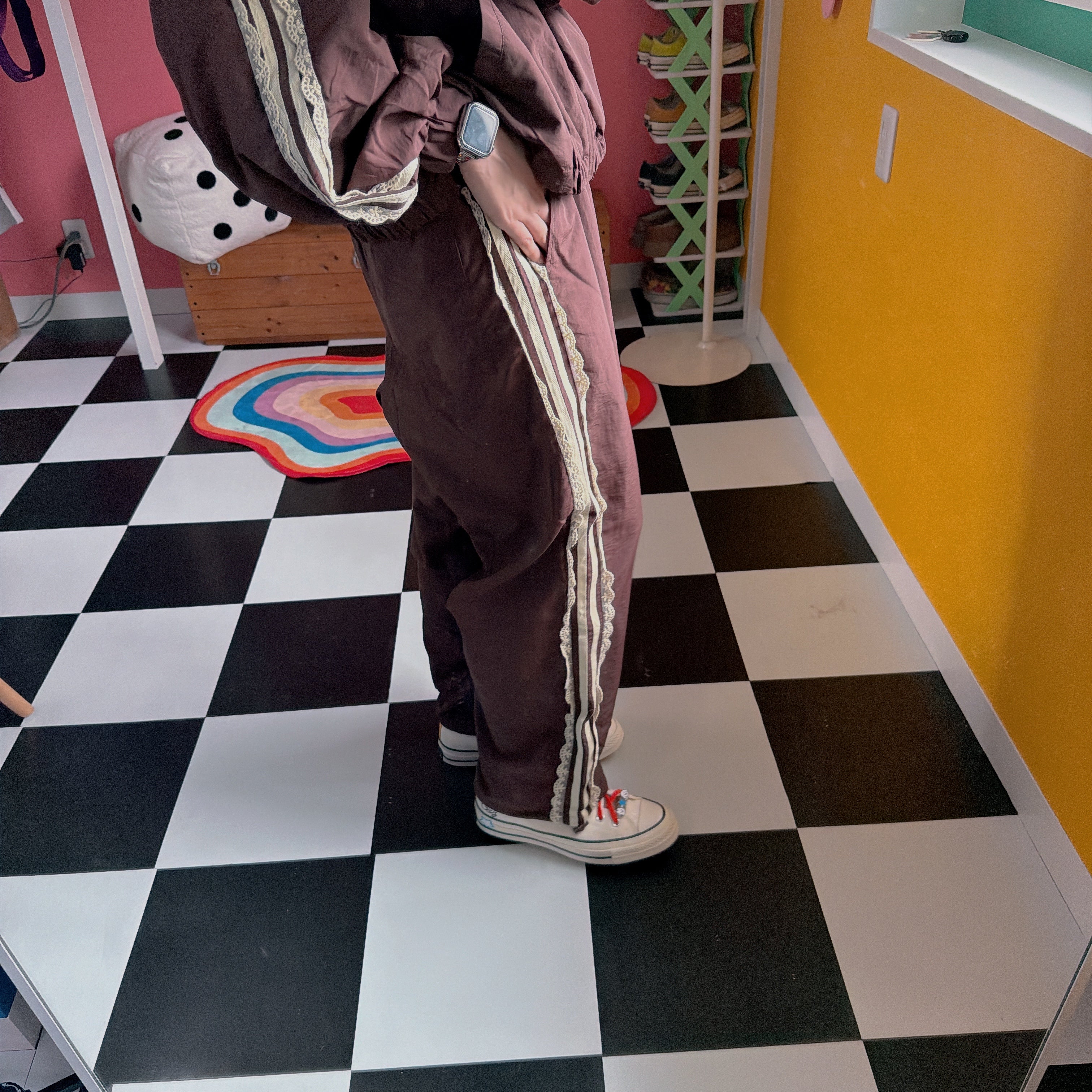 *Reservation* Matching Set: Lace Side Line Track Jacket & Pants - Scheduled for shipment in September
