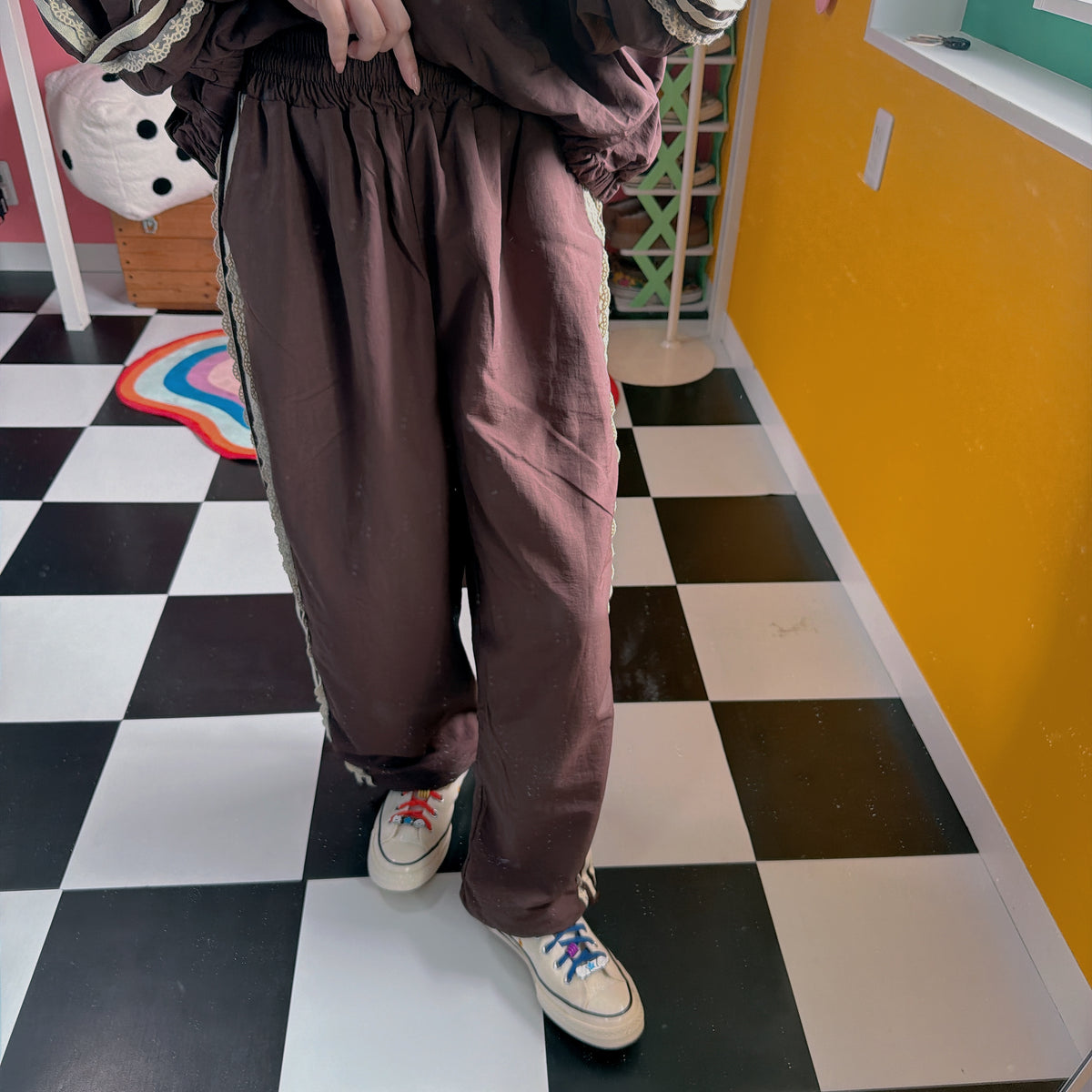 *Reservation* Matching Set: Lace Side Line Track Jacket & Pants - Scheduled for shipment in September