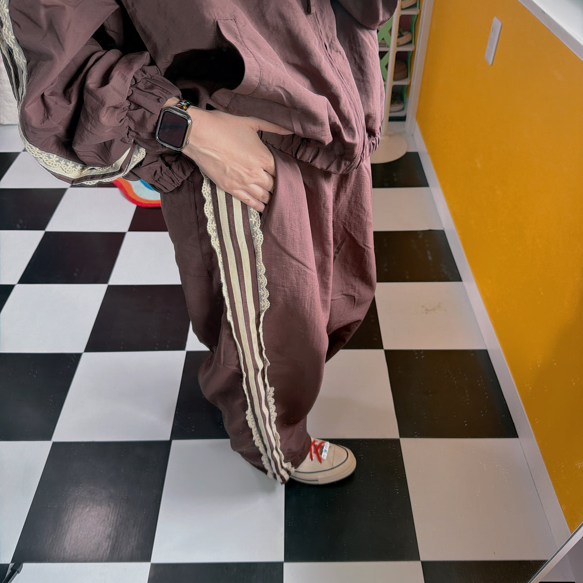 *Reservation* Matching Set: Lace Side Line Track Jacket & Pants - Scheduled for shipment in September
