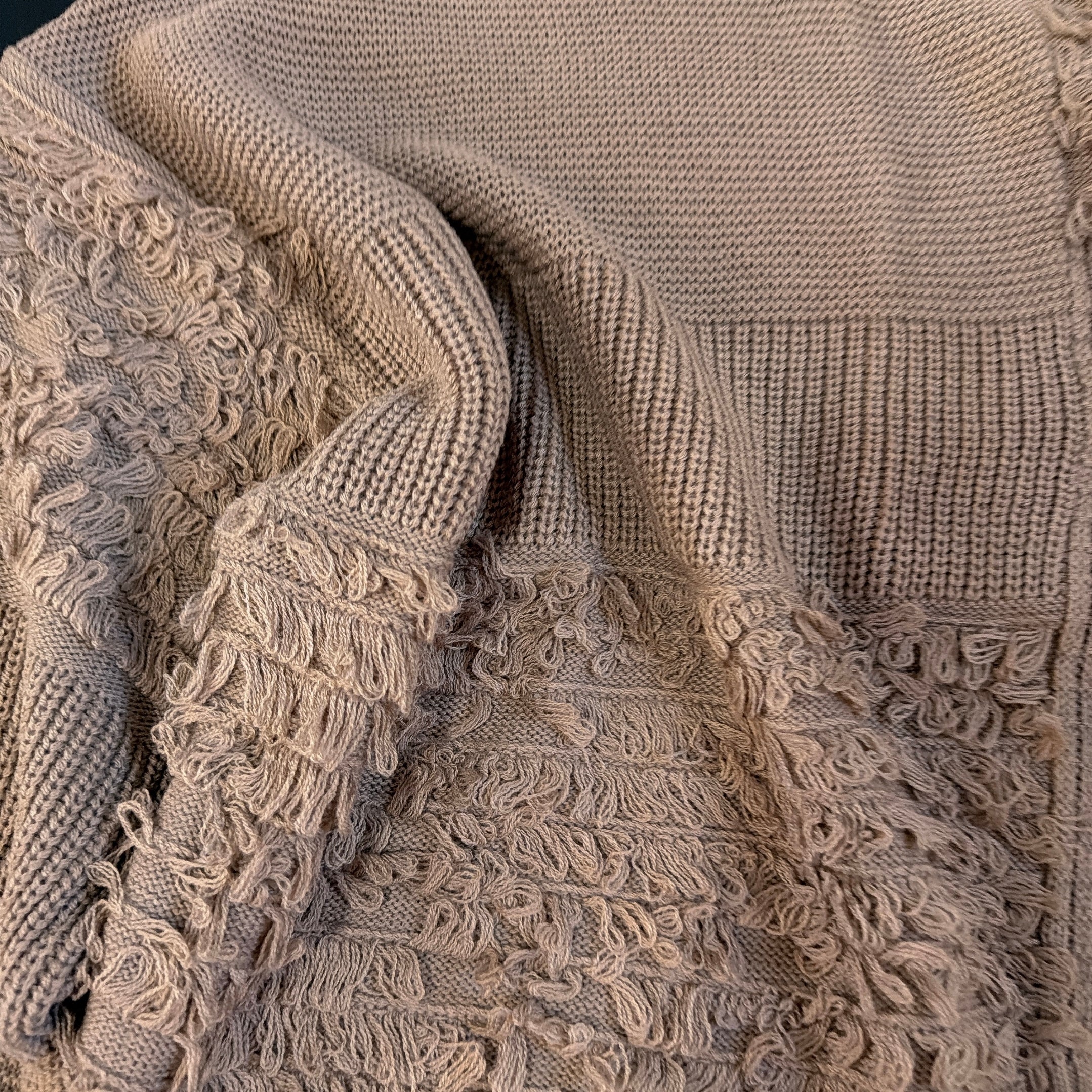 ※予約※セットアップ可能 フリンジMOKEニット&スカート 1月下旬ごろの出荷予定