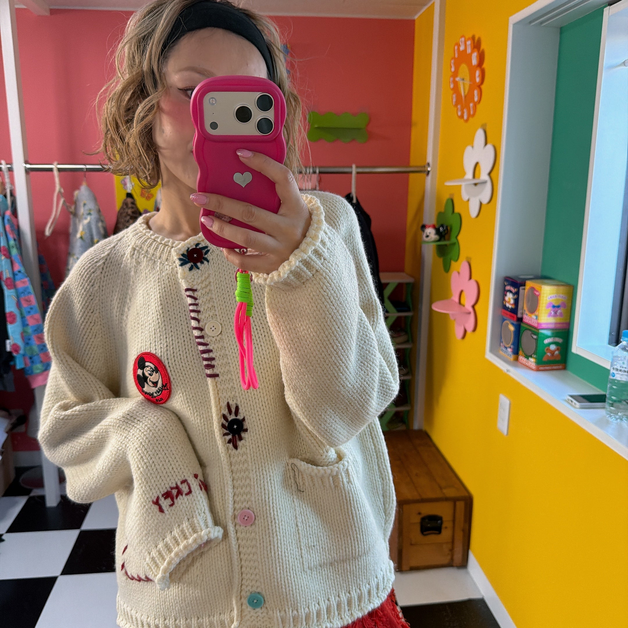 ※予約※新色 ミッキーハンドメイドニット 1月中の出荷予定