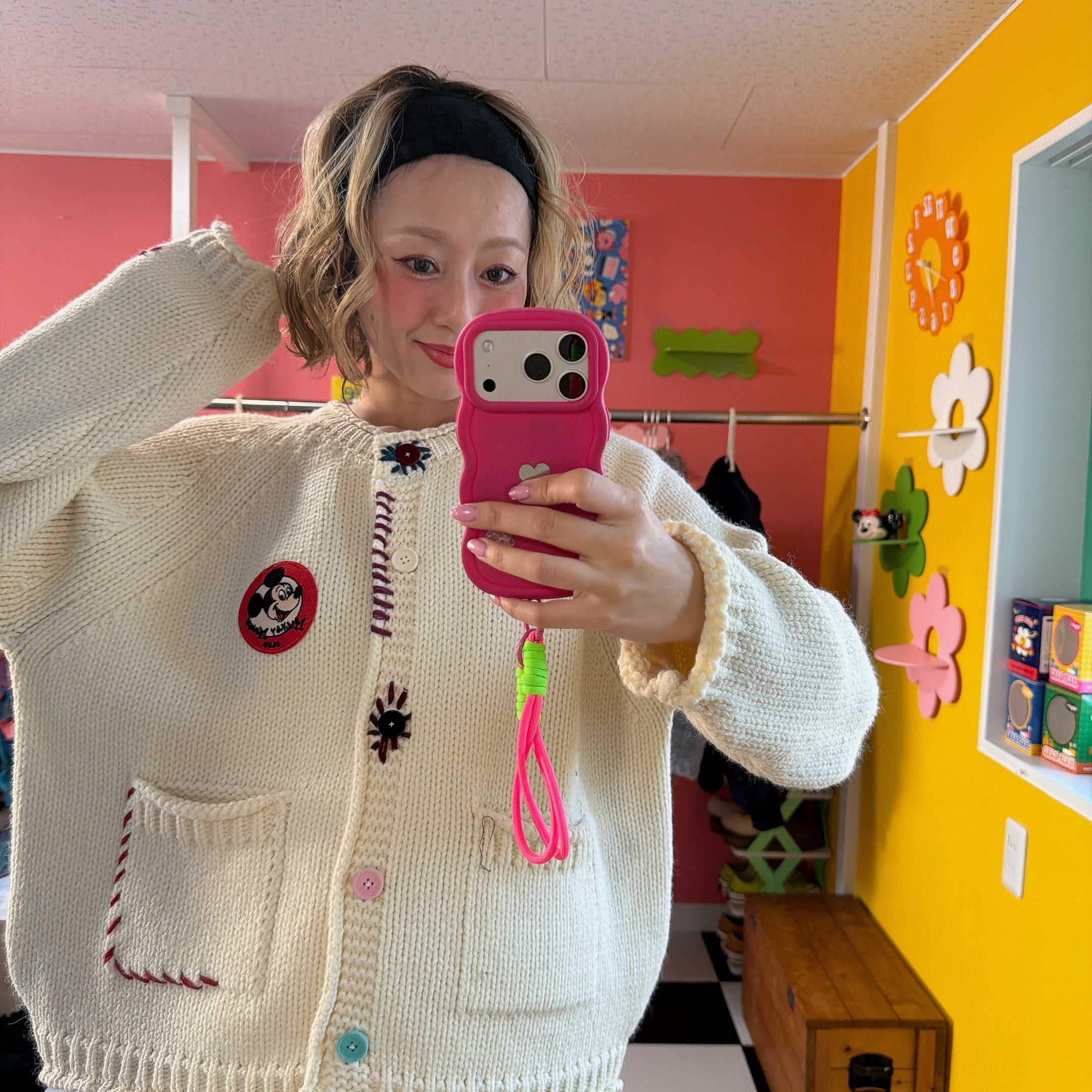 ※予約※新色 ミッキーハンドメイドニット 1月中の出荷予定