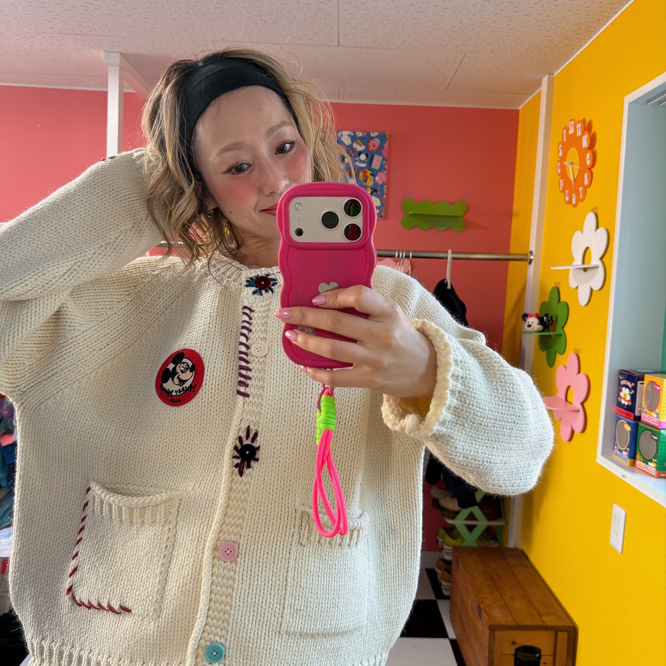 ※予約※新色 ミッキーハンドメイドニット 1月中の出荷予定