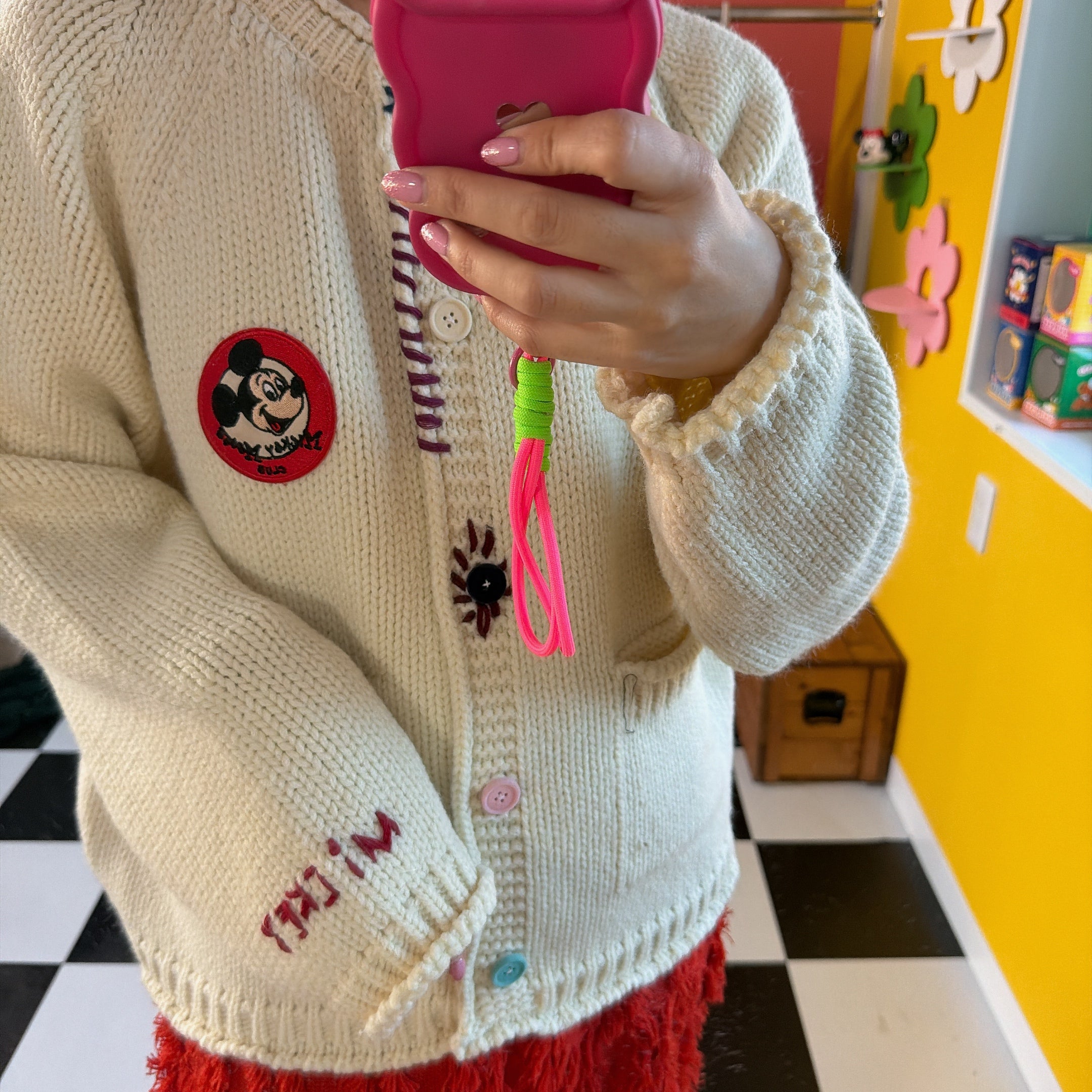 ※予約※新色 ミッキーハンドメイドニット 1月中の出荷予定