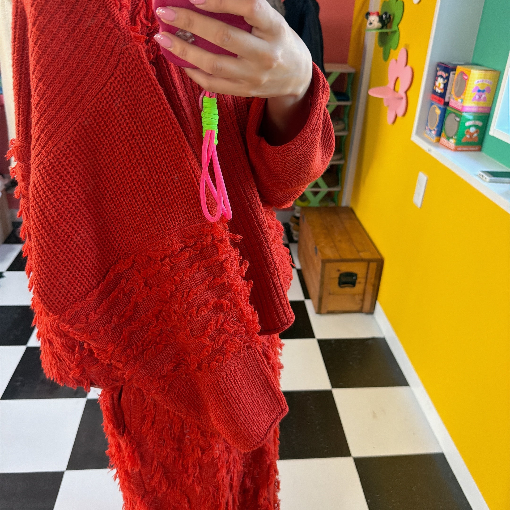 ※予約※セットアップ可能 フリンジMOKEニット&スカート 1月下旬ごろの出荷予定