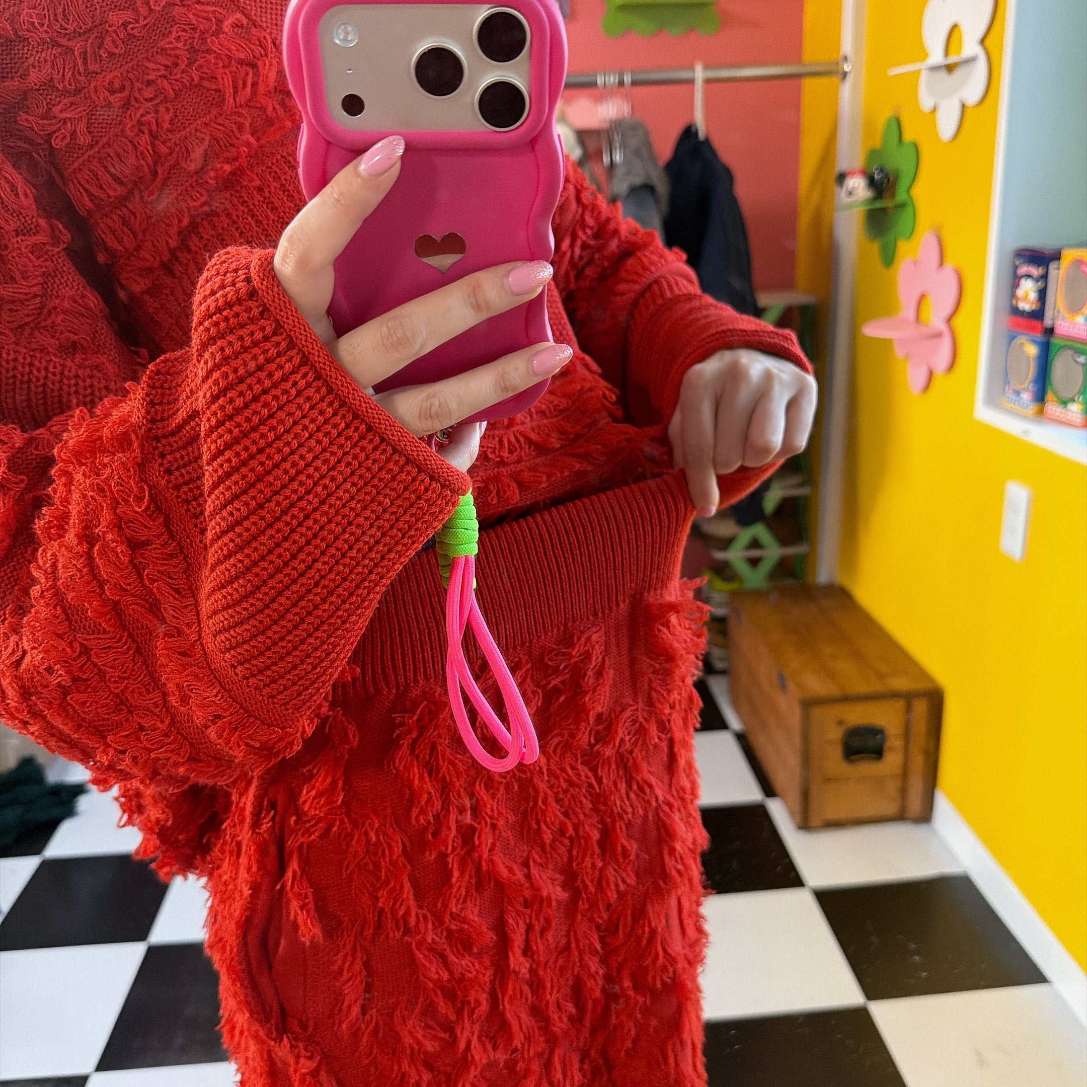 ※予約※セットアップ可能 フリンジMOKEニット&スカート 1月下旬ごろの出荷予定