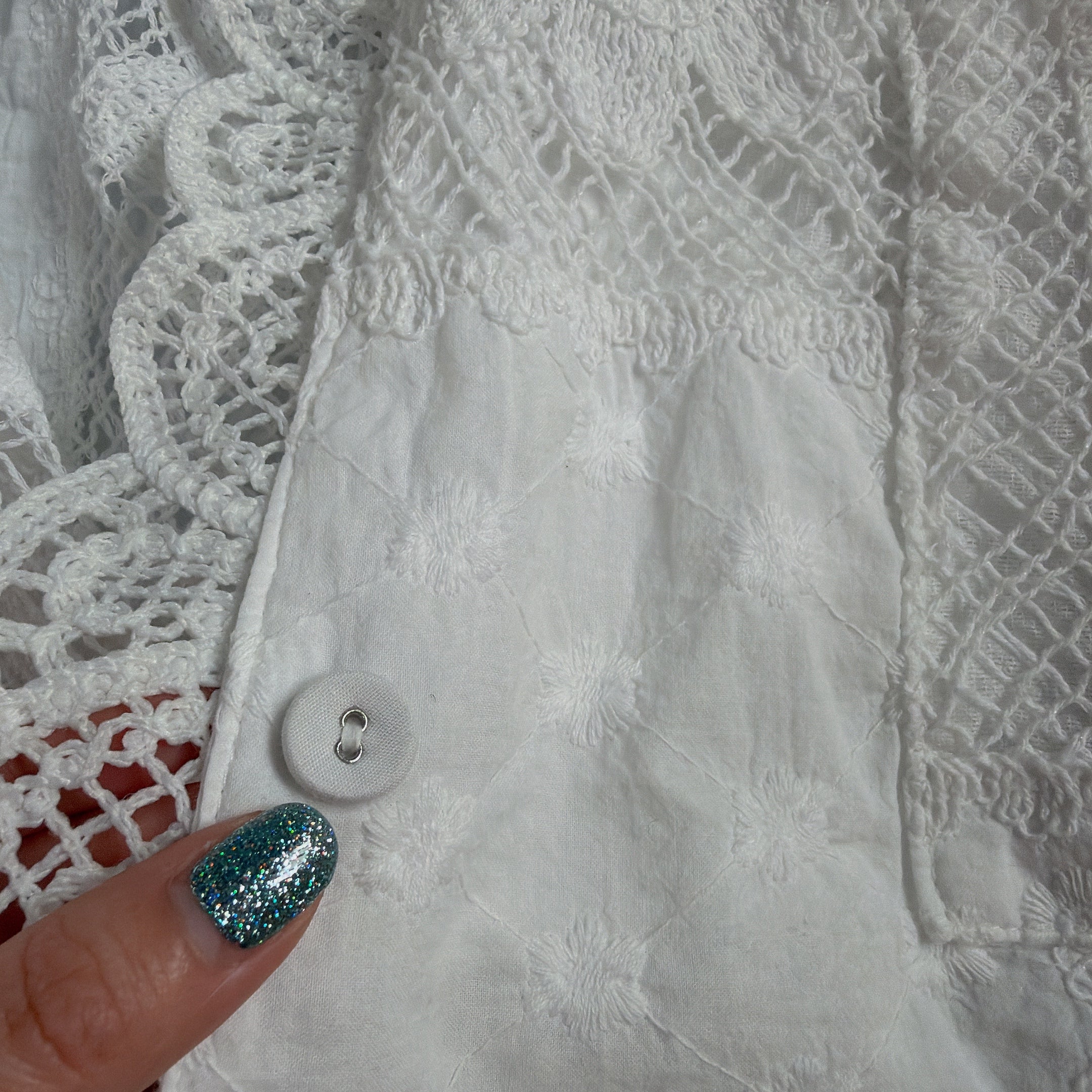 *Pre-order* Crocheted Flower Shirt - Estimated shipping in late June