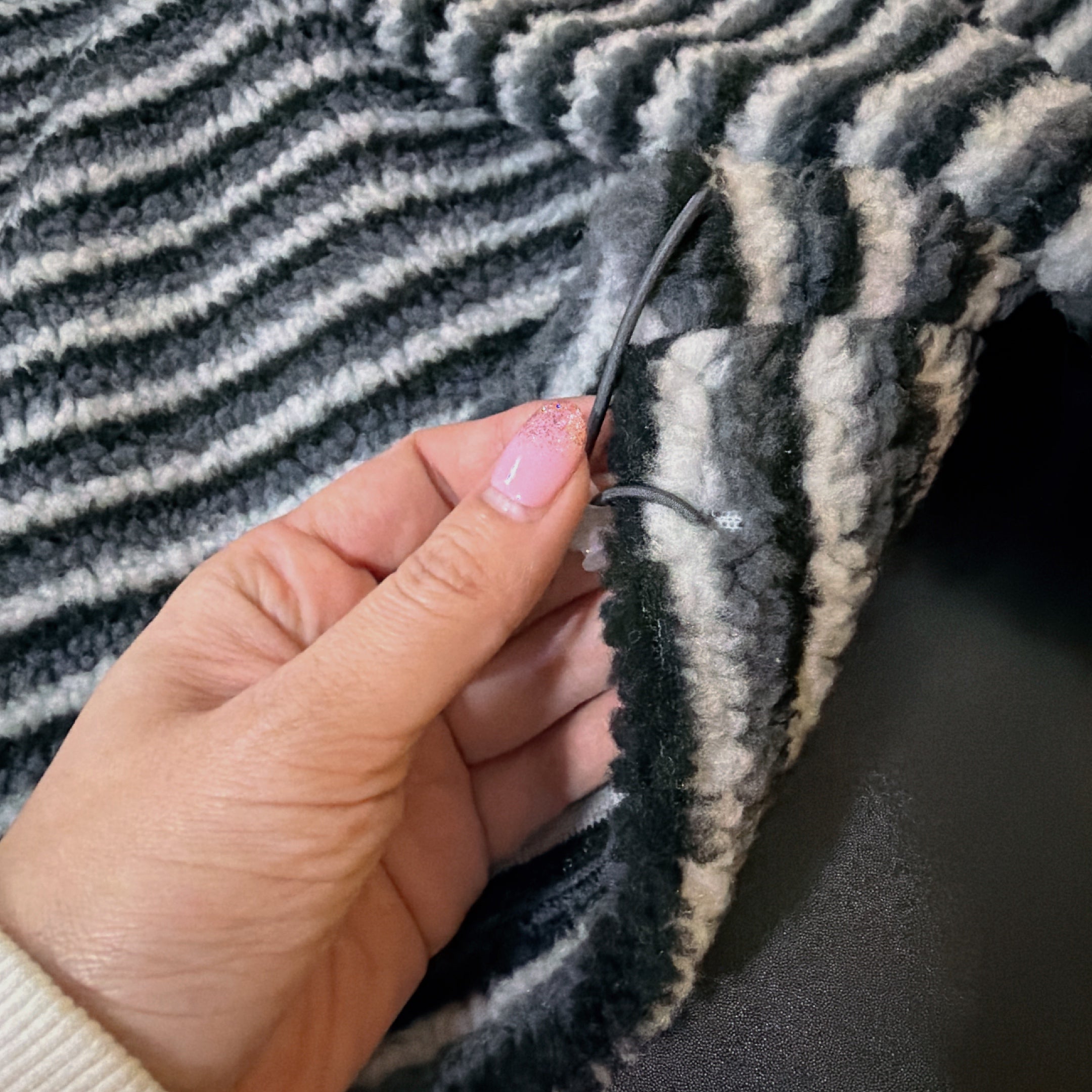 ※予約※2色 変形グーフィーボーダーボアスウェット 2月上旬出荷予定