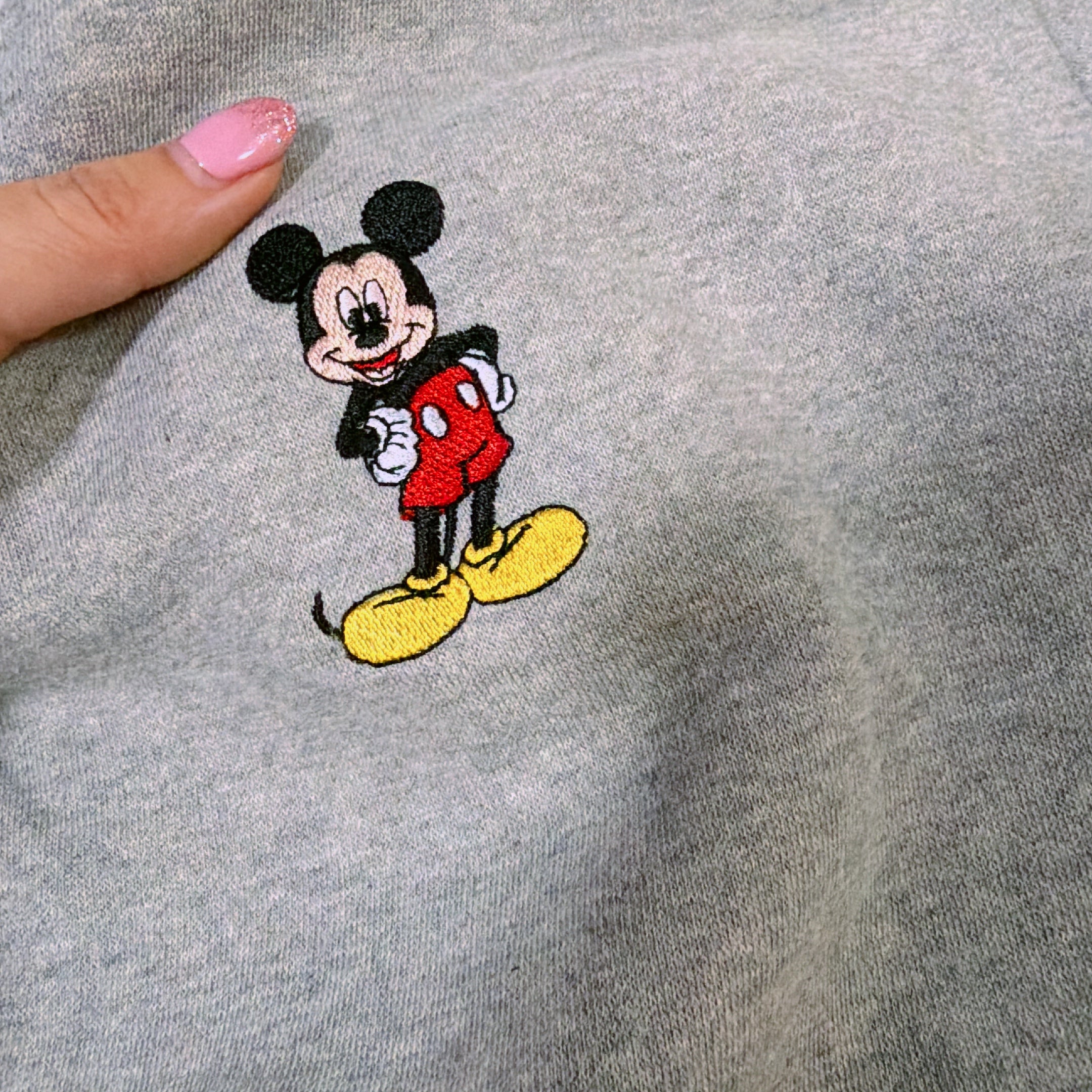 ※予約※2色 リボンボタン♡ミッキー刺繍カーディガン 2月上旬出荷予定