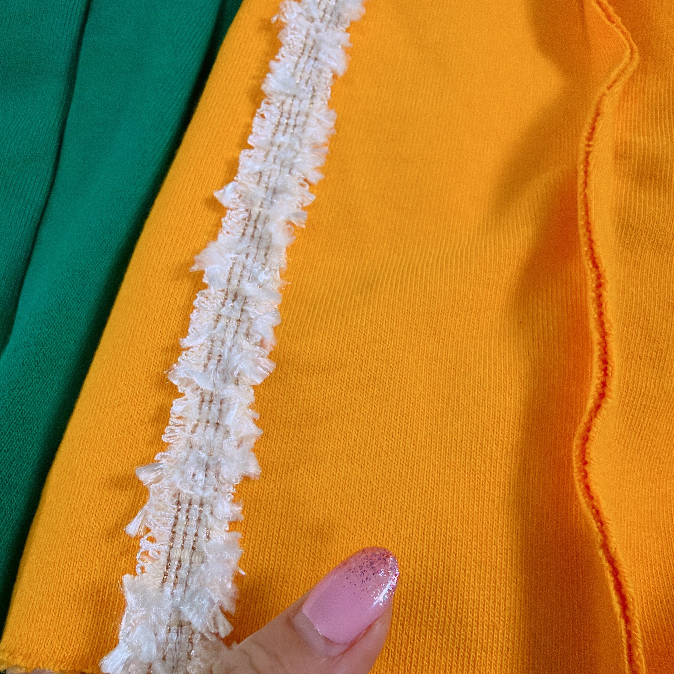 ※予約※2色 裾ダメージレーストラックカラーパンツ 2月上旬ごろ出荷予定