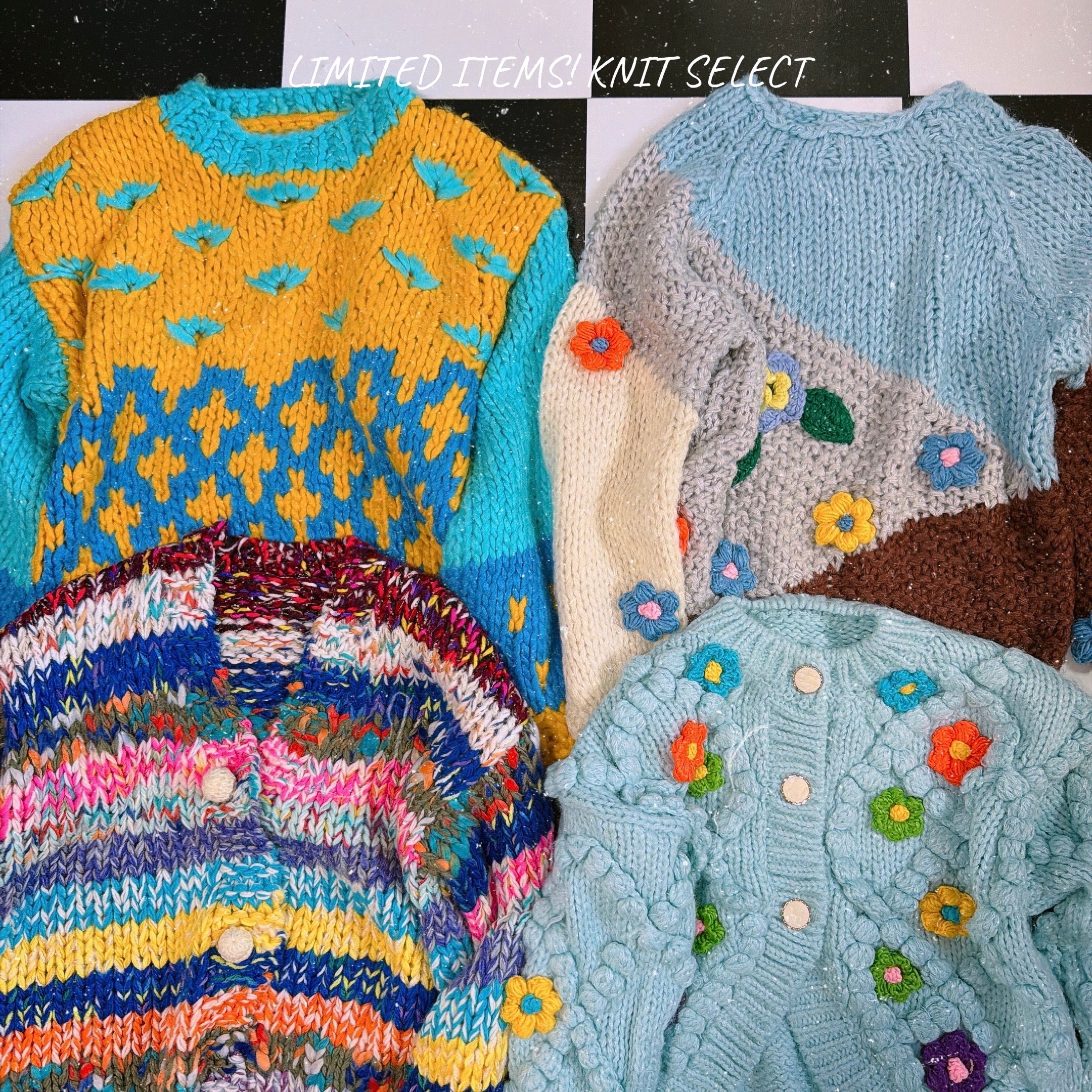 ※数量限定※4種類 カラフルニットシリーズ 12月中の出荷予定