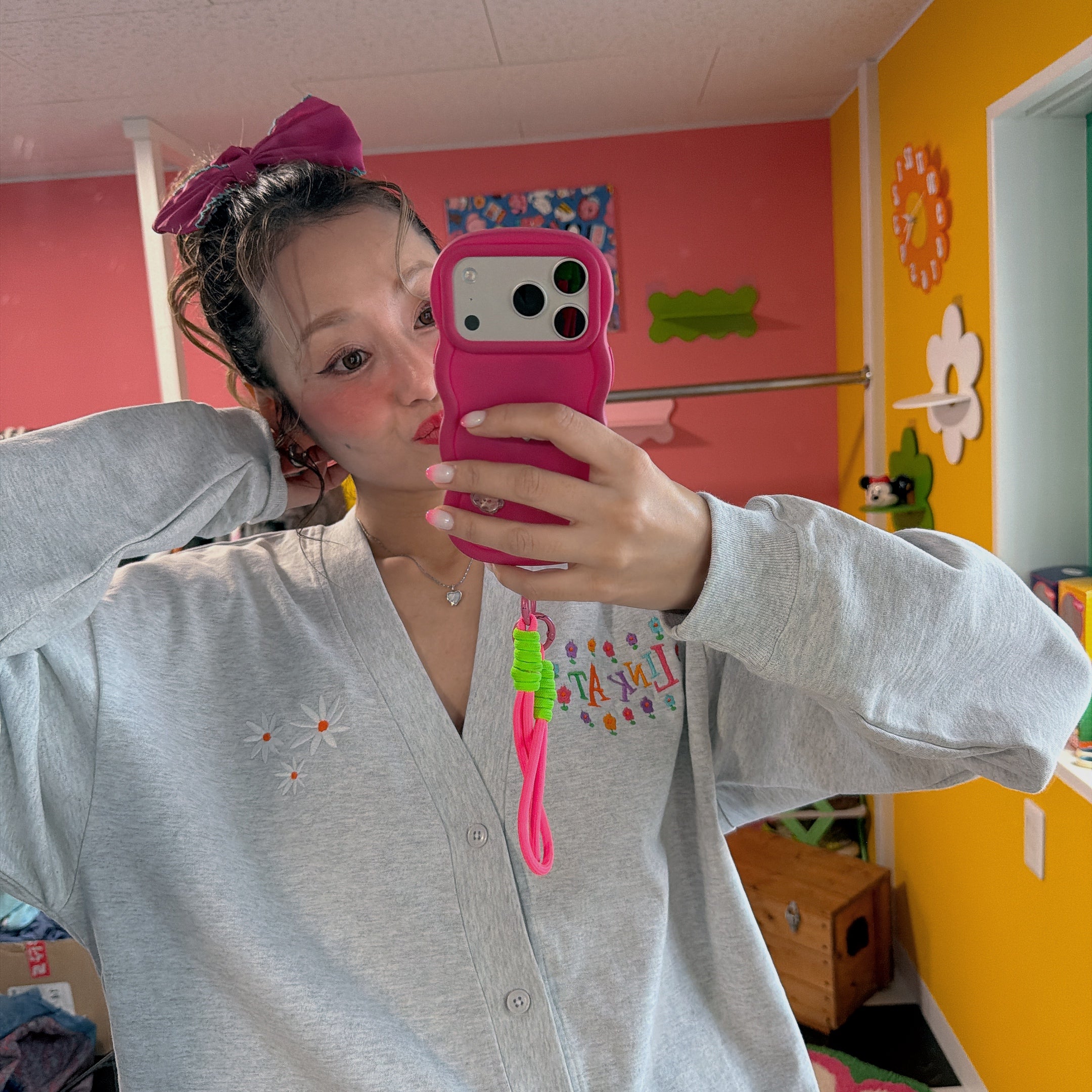 ※予約※2色LINK@ NEWロゴオリジナルシリーズ♡スウェットカーディガン 1月下旬〜2月上旬発送予定