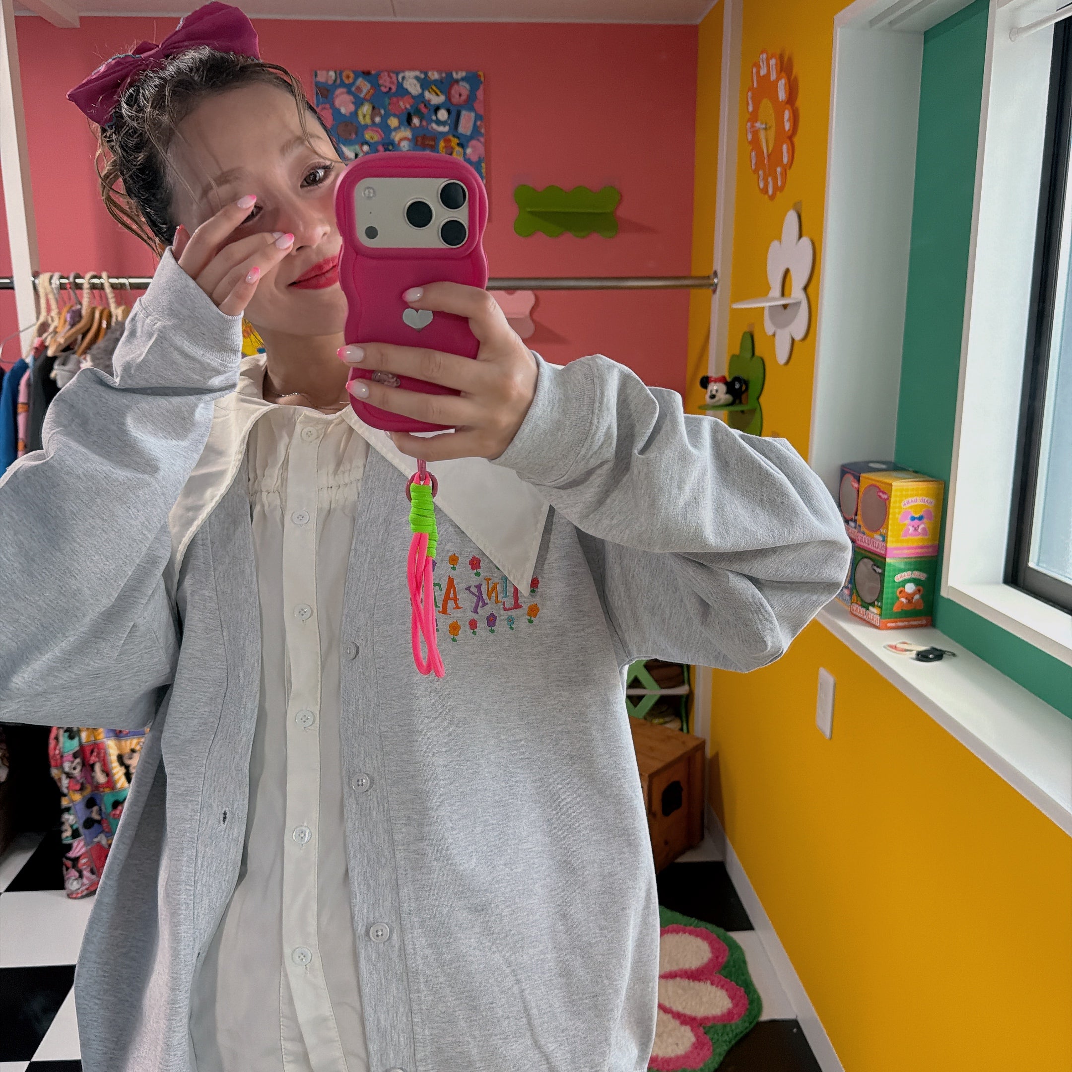 ※予約※2色LINK@ NEWロゴオリジナルシリーズ♡スウェットカーディガン 1月下旬〜2月上旬発送予定