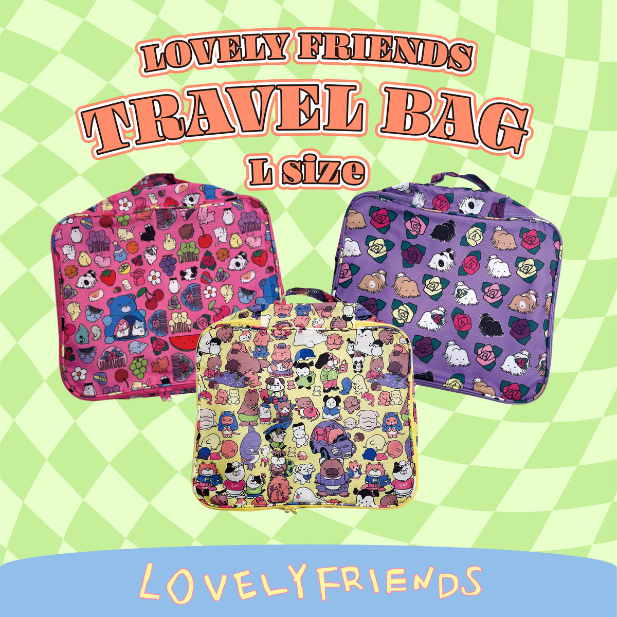 ※予約※ 3種 LOVELY FRIENDS トラベルバックL 納期目安は商品ページに記載