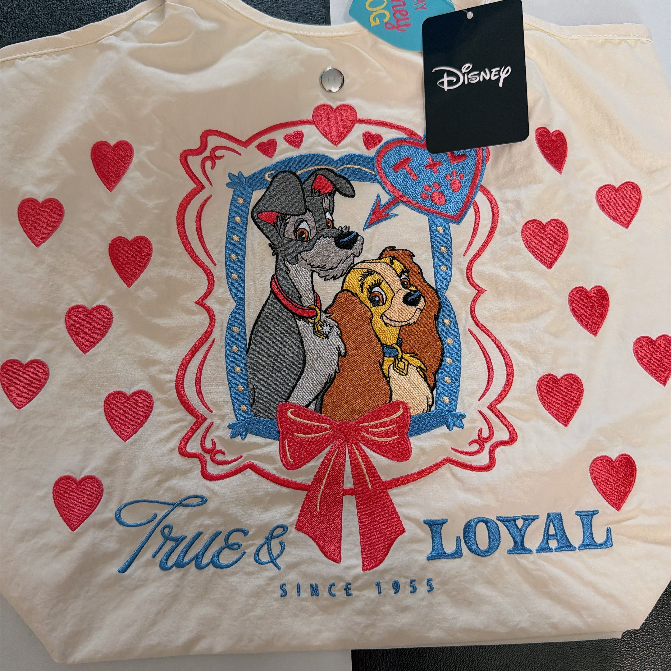 在庫限り 3種類 DISNEY 犬猫シリーズ 全刺繍ロープバック 6月下旬ごろ出荷予定