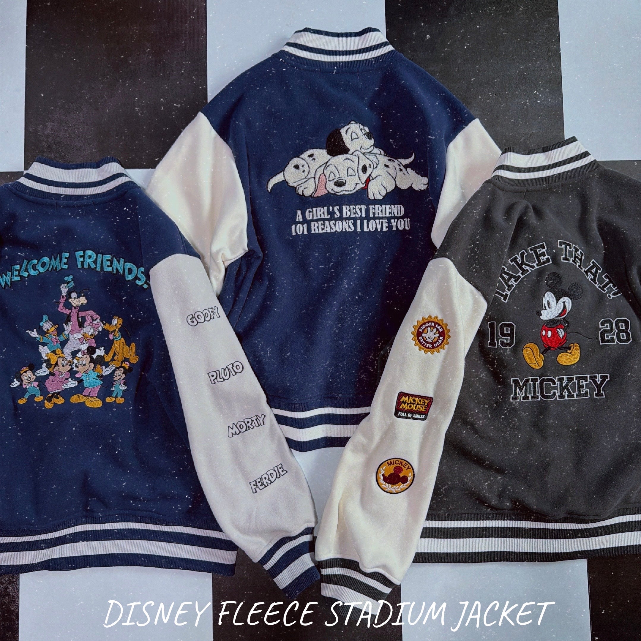 ※上限あり予約※ 3種類 ディズニーフリーススタジャン 12月中旬ごろ発送予定