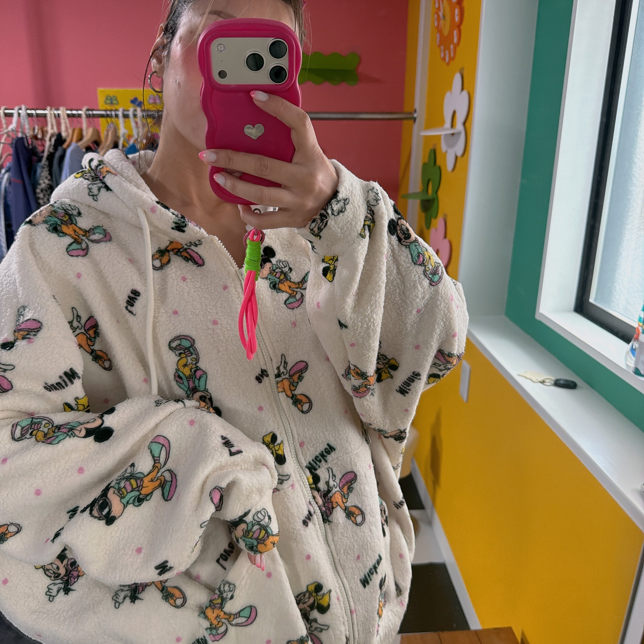 *Pre-order* 3-color Mickey and Friends fluffy hoodie. Scheduled to ship late January to early February.