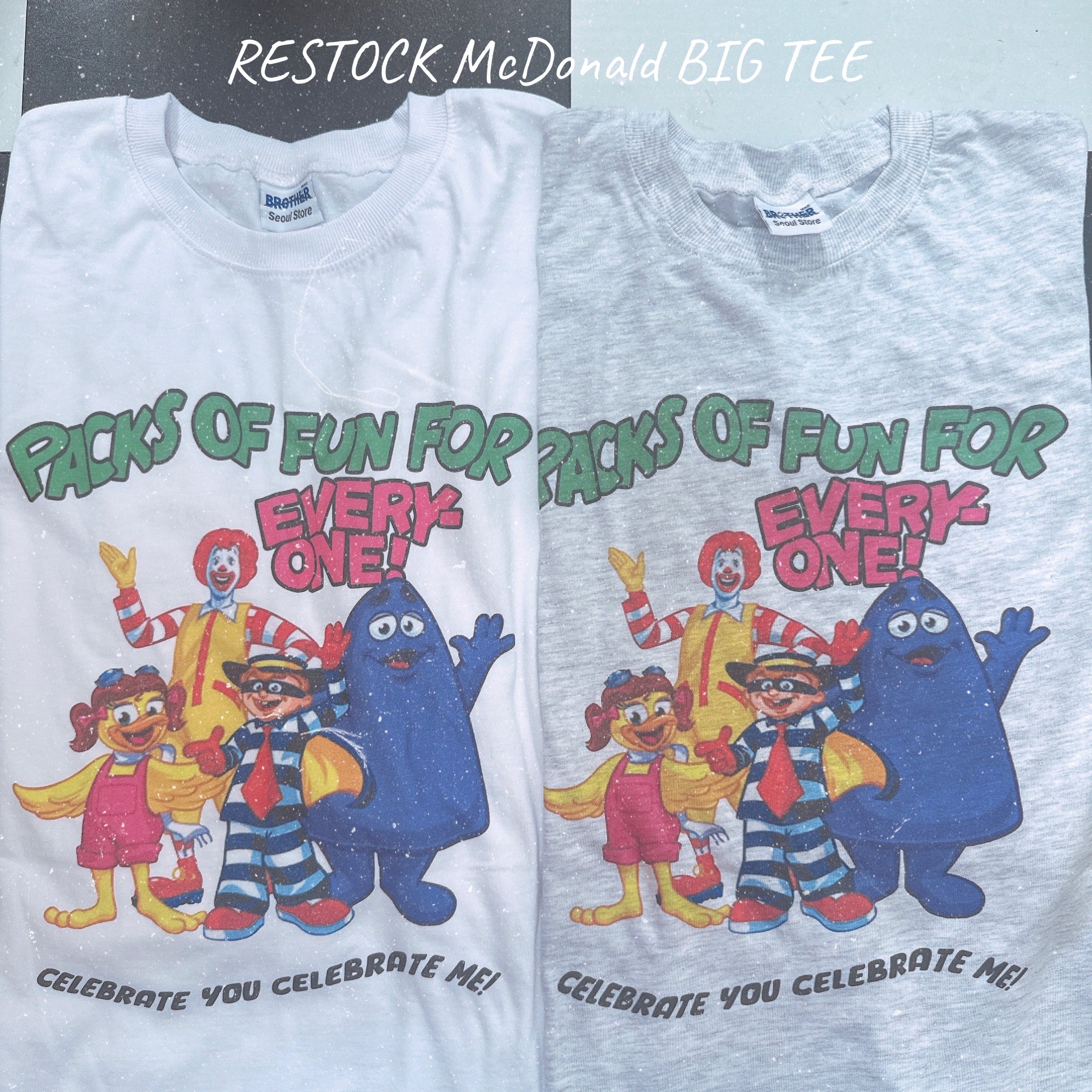 再再再販予約 2色マクドナルドビックTEE 8月中の出荷予定