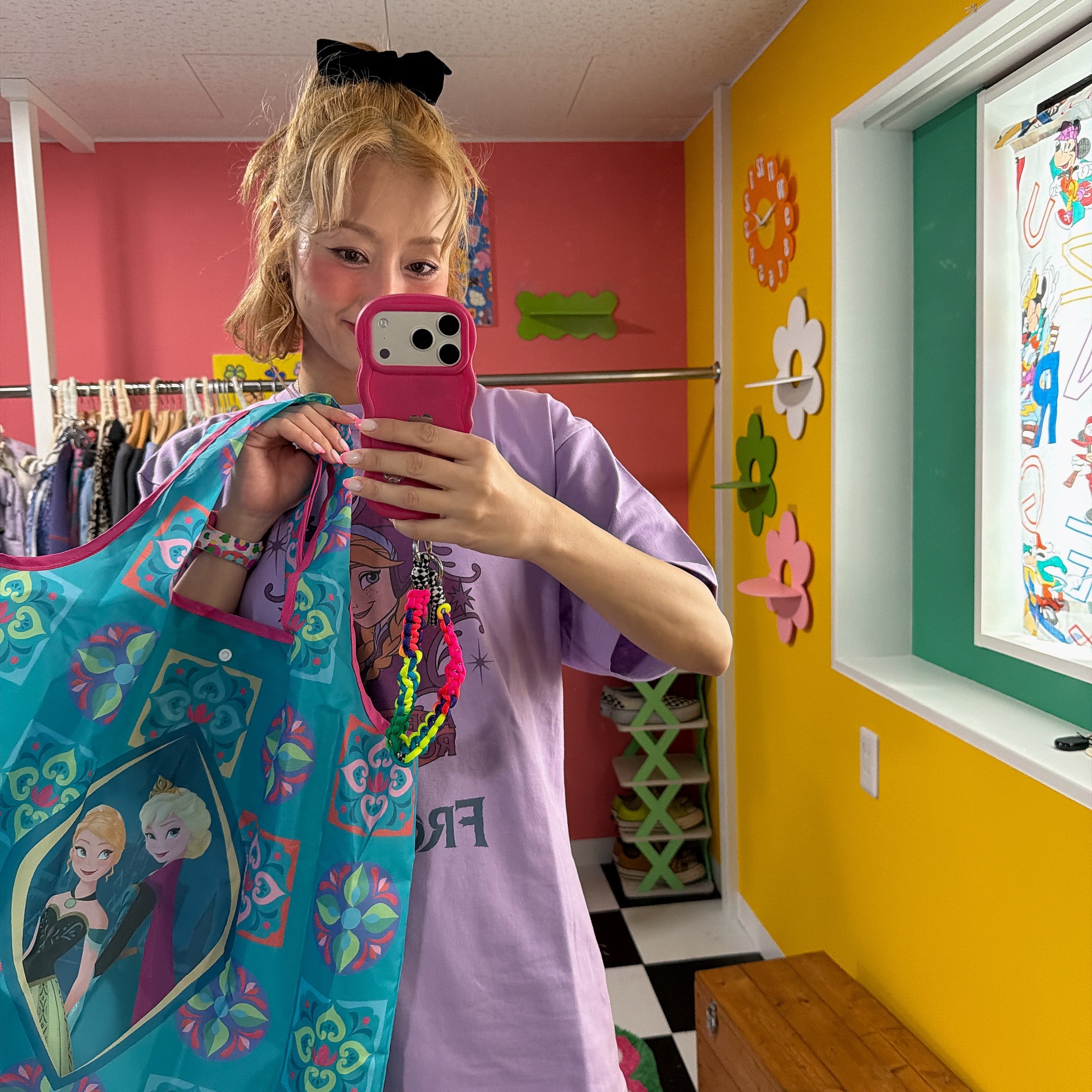 ※2026SS Pre-order※ Frozen Nordic Flower Series Shopping Bag Scheduled to ship in April