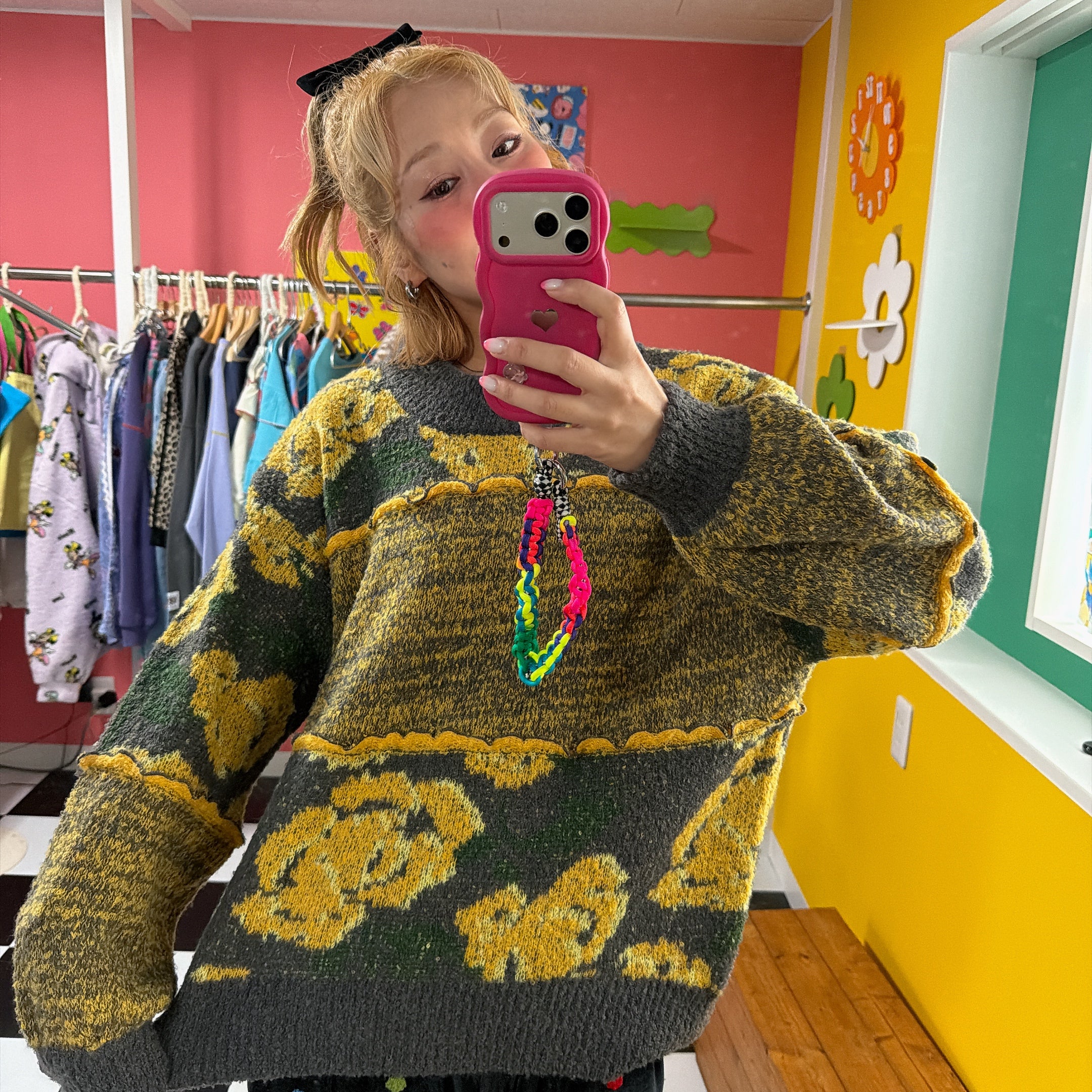 ※上限あり予約※4色 ヴィンテージフラワーニット 1月中の出荷予定