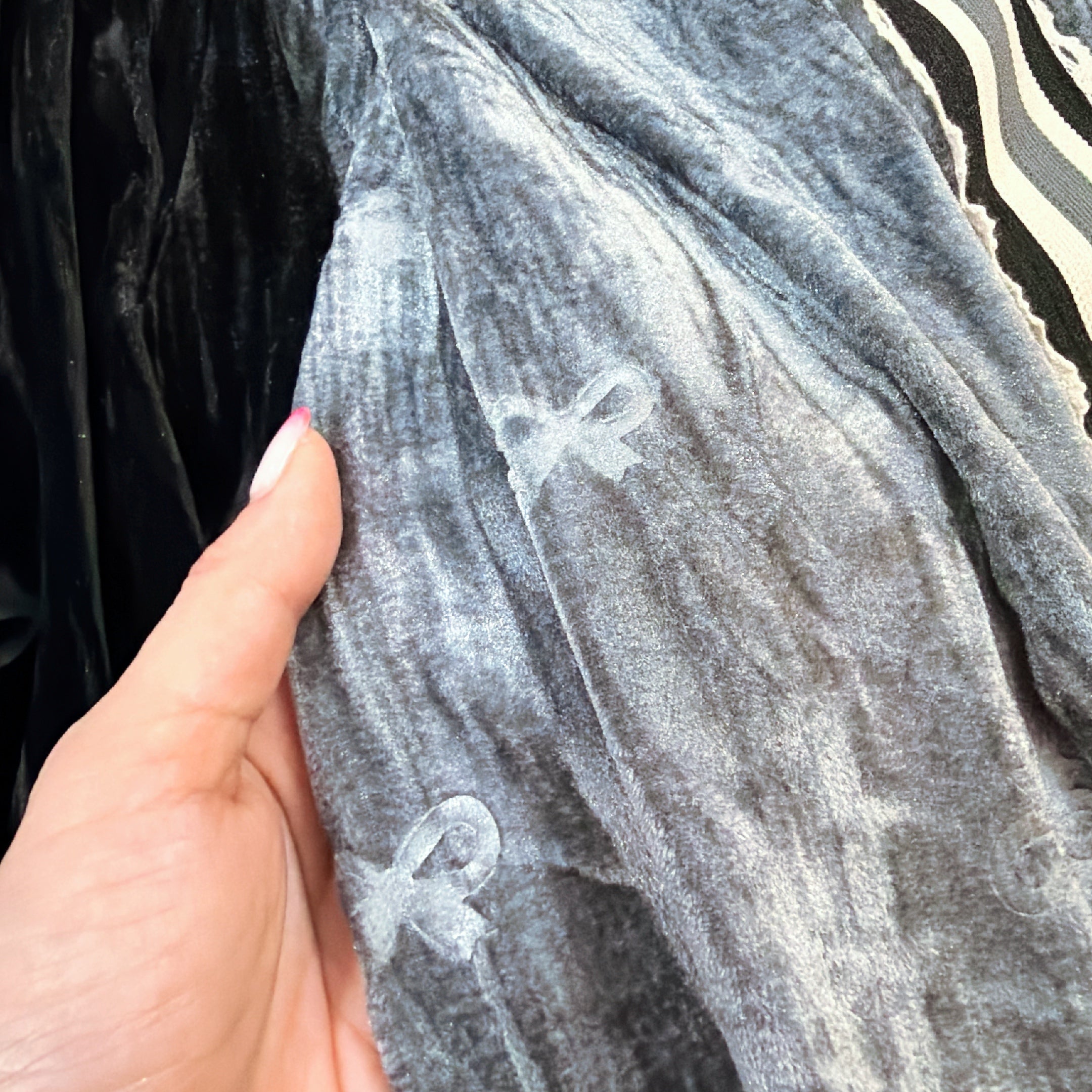 ※予約※2色 リボンベロアラインパンツ 1月中の出荷予定