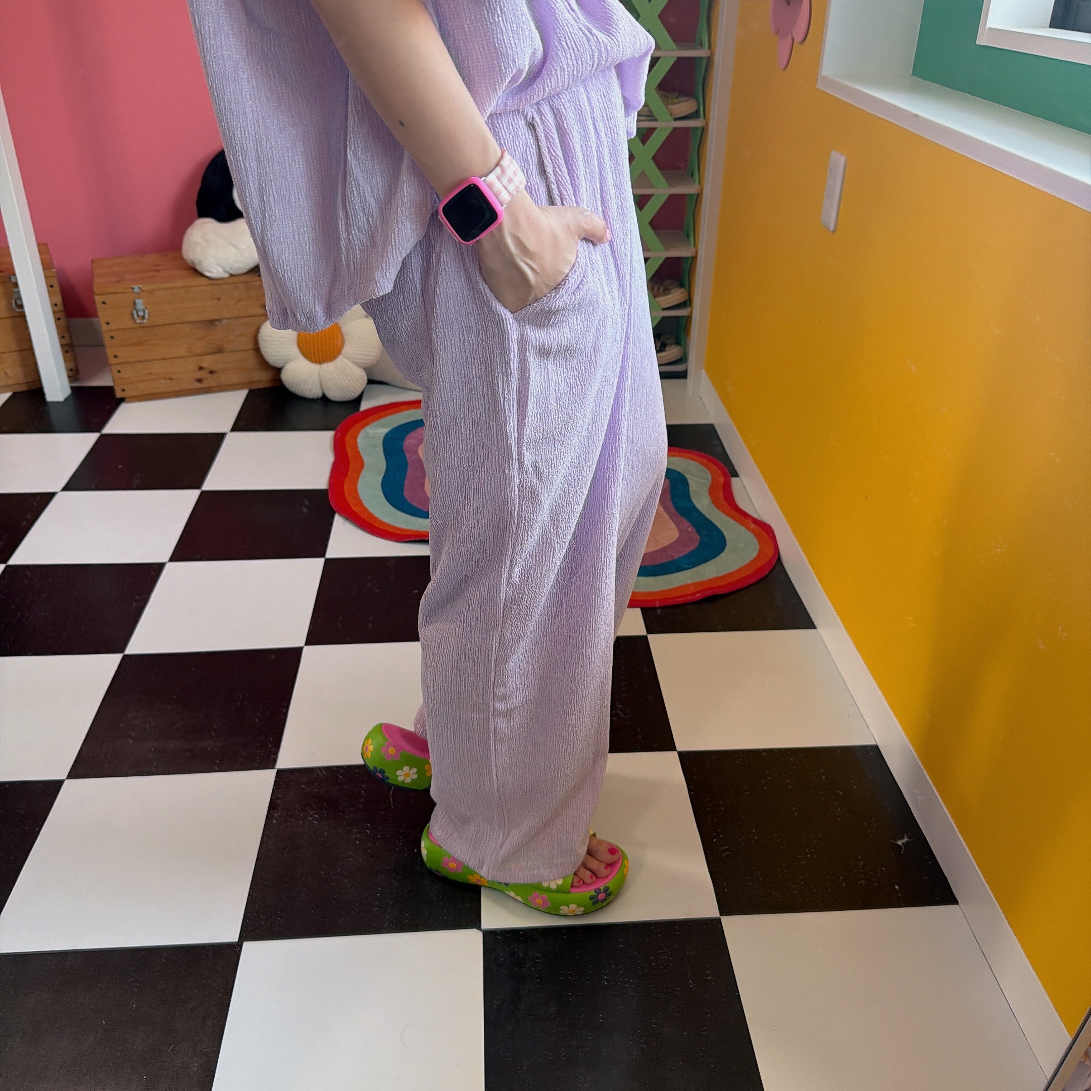 *Reservations with an upper limit* Set up available 4 colors Shirring pants Shipping mid-June