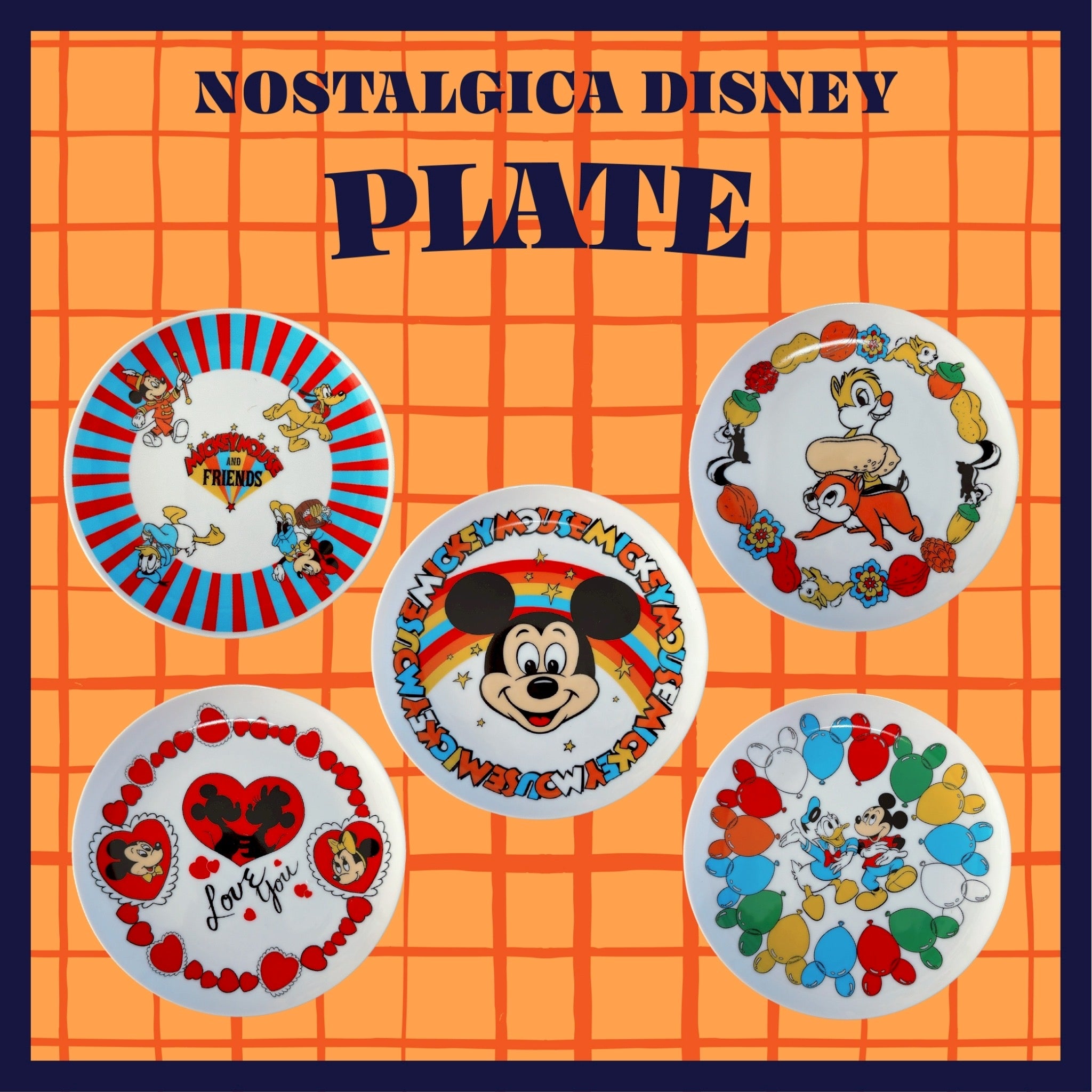 ⭐︎復刻⭐︎NOSTALGICA DISNEY 6種類プレートシリーズ 1月上旬出荷予定