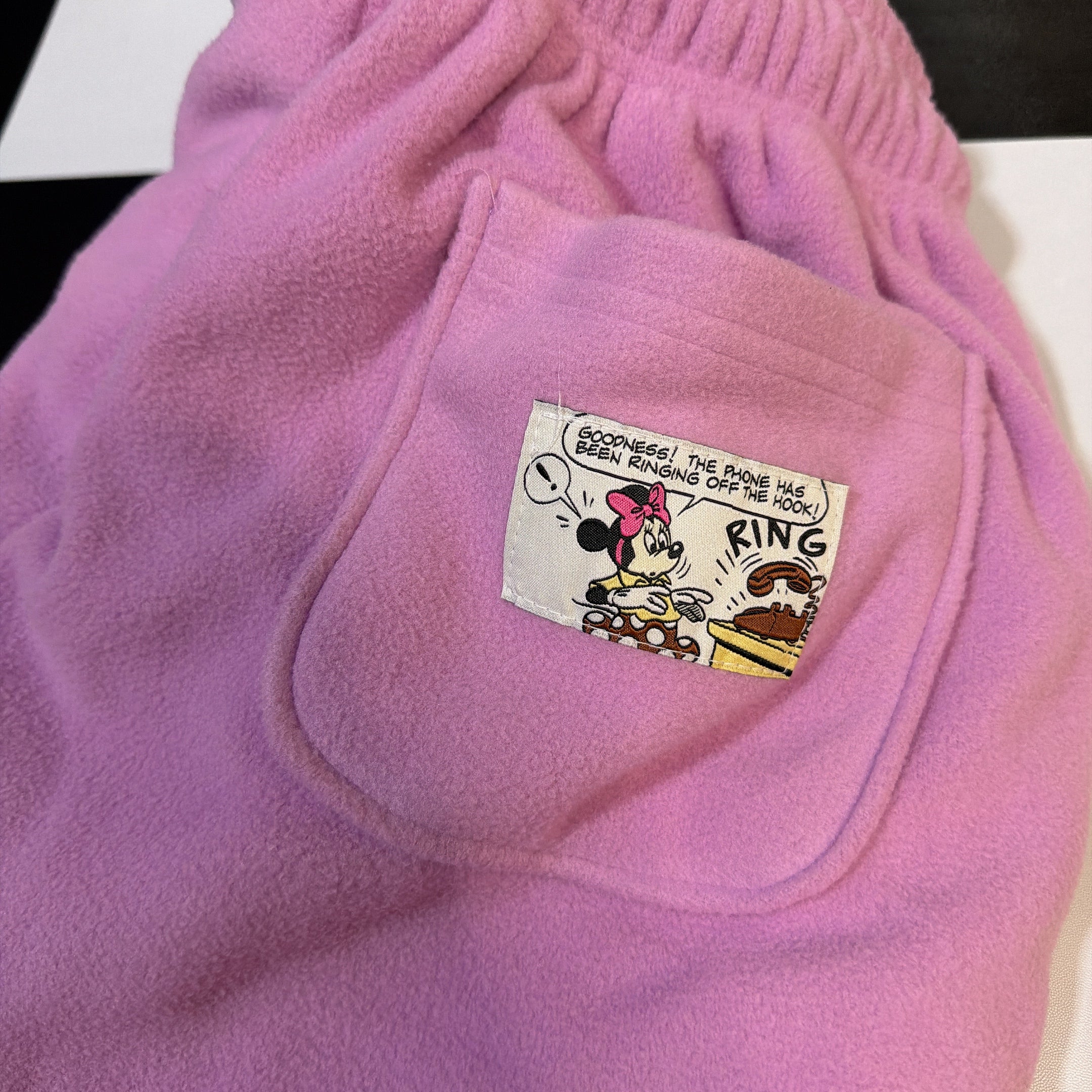 ※予約※6色 ミニーワッペンフリースパンツ 2月中の出荷予定